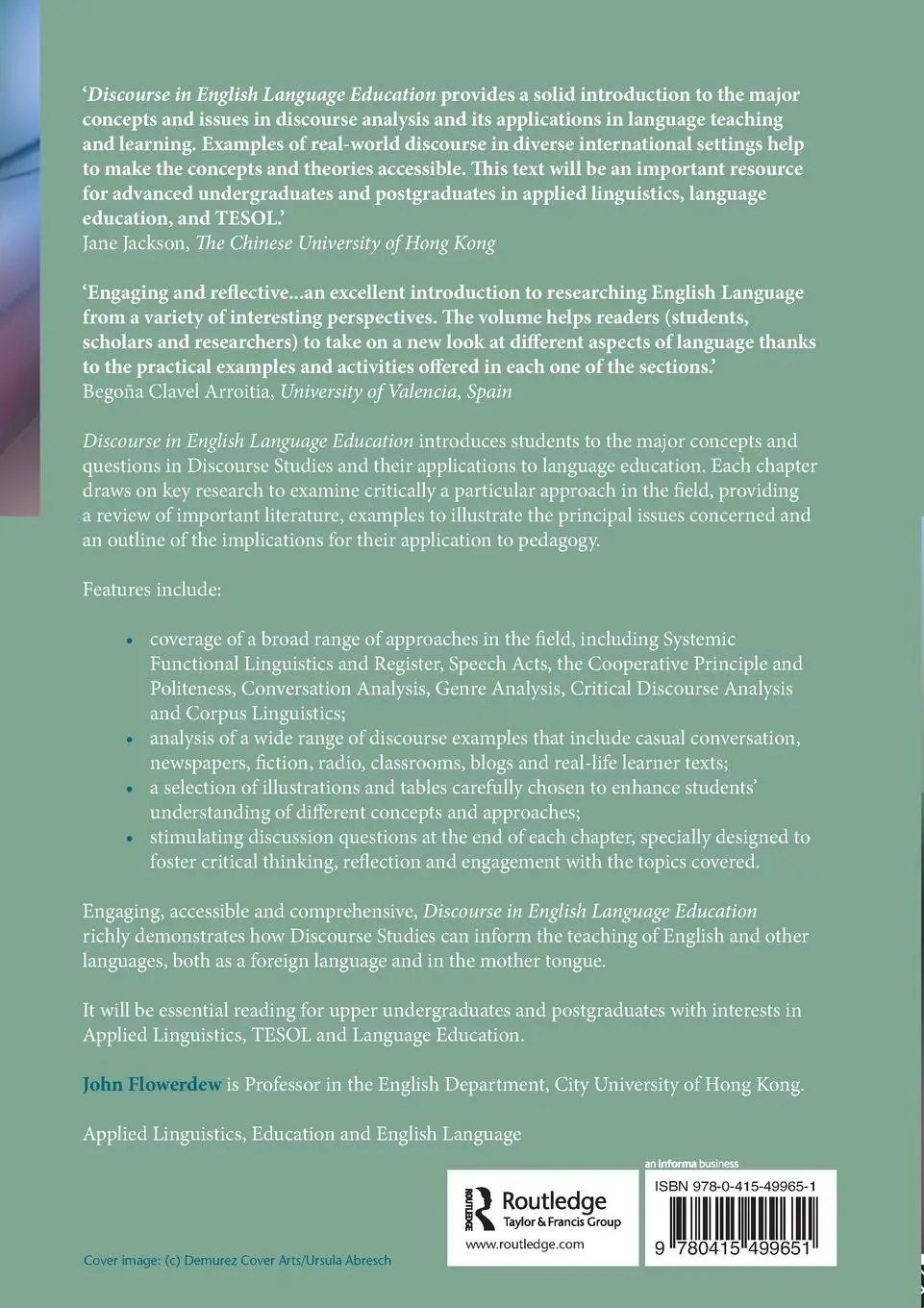 Rückseite: 9780415499651 | Discourse in English Language Education | John Flowerdew | Taschenbuch