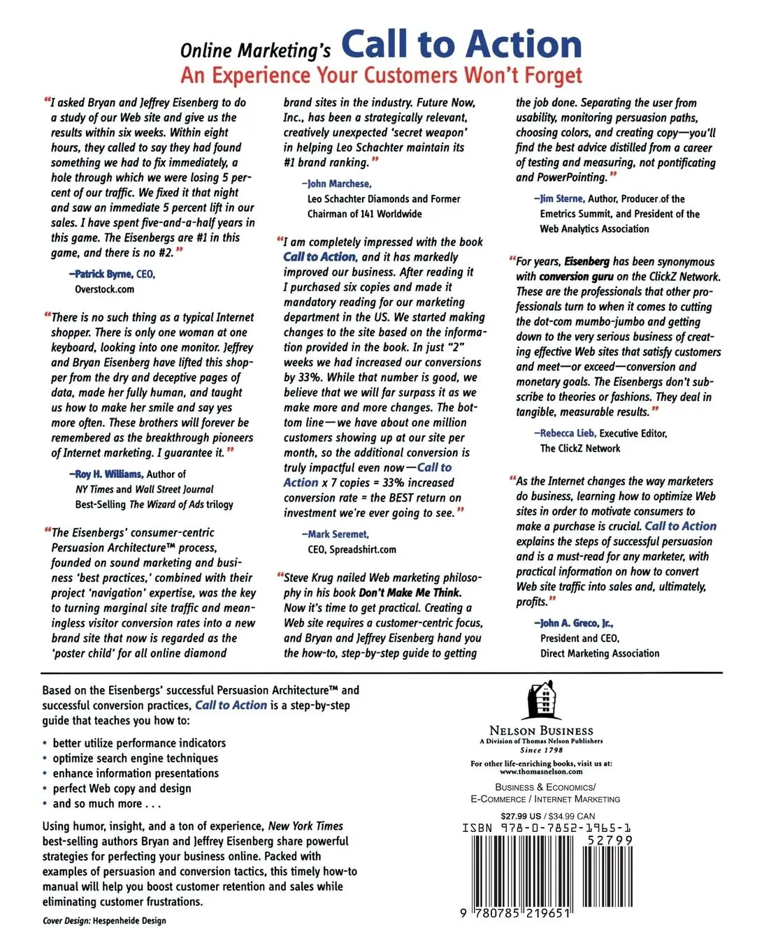 Rückseite: 9780785219651 | Call to Action | Secret Formulas to Improve Online Results | Buch