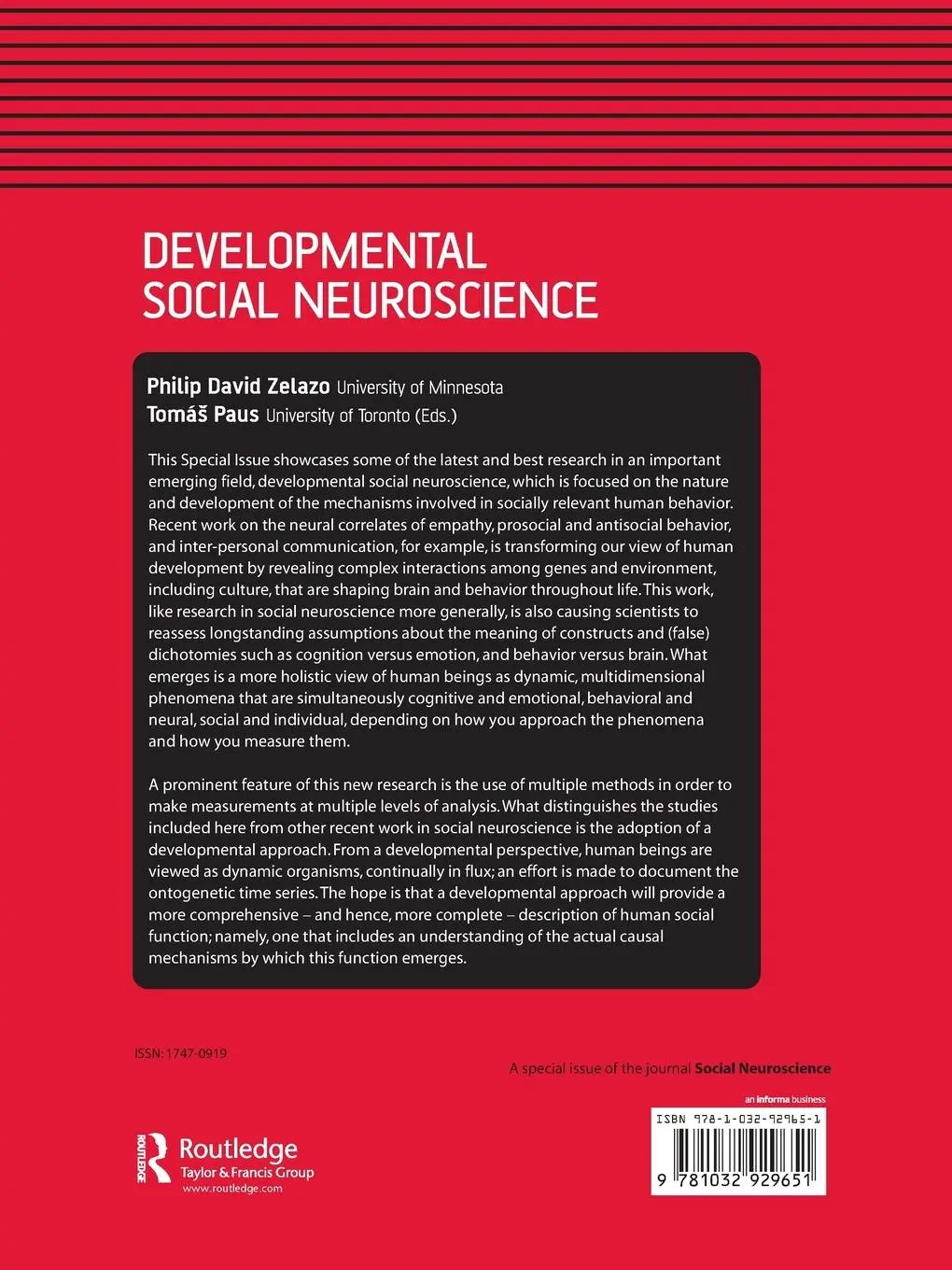 Rückseite: 9781032929651 | Developmental Social Neuroscience | Philip David Zelazo (u. a.) | Buch