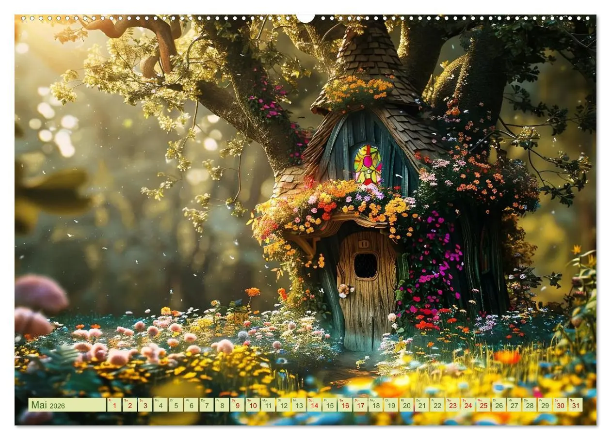 Bild: 9783457399651 | Das kleine Häuschen im Wald (Wandkalender 2026 DIN A2 quer),...