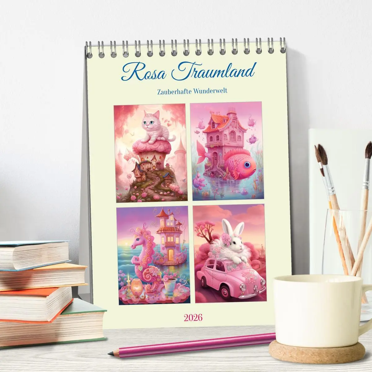 Bild: 9783516319651 | Rosa Traumland. Zauberhafte Wunderwelt (Tischkalender 2026 DIN A5...