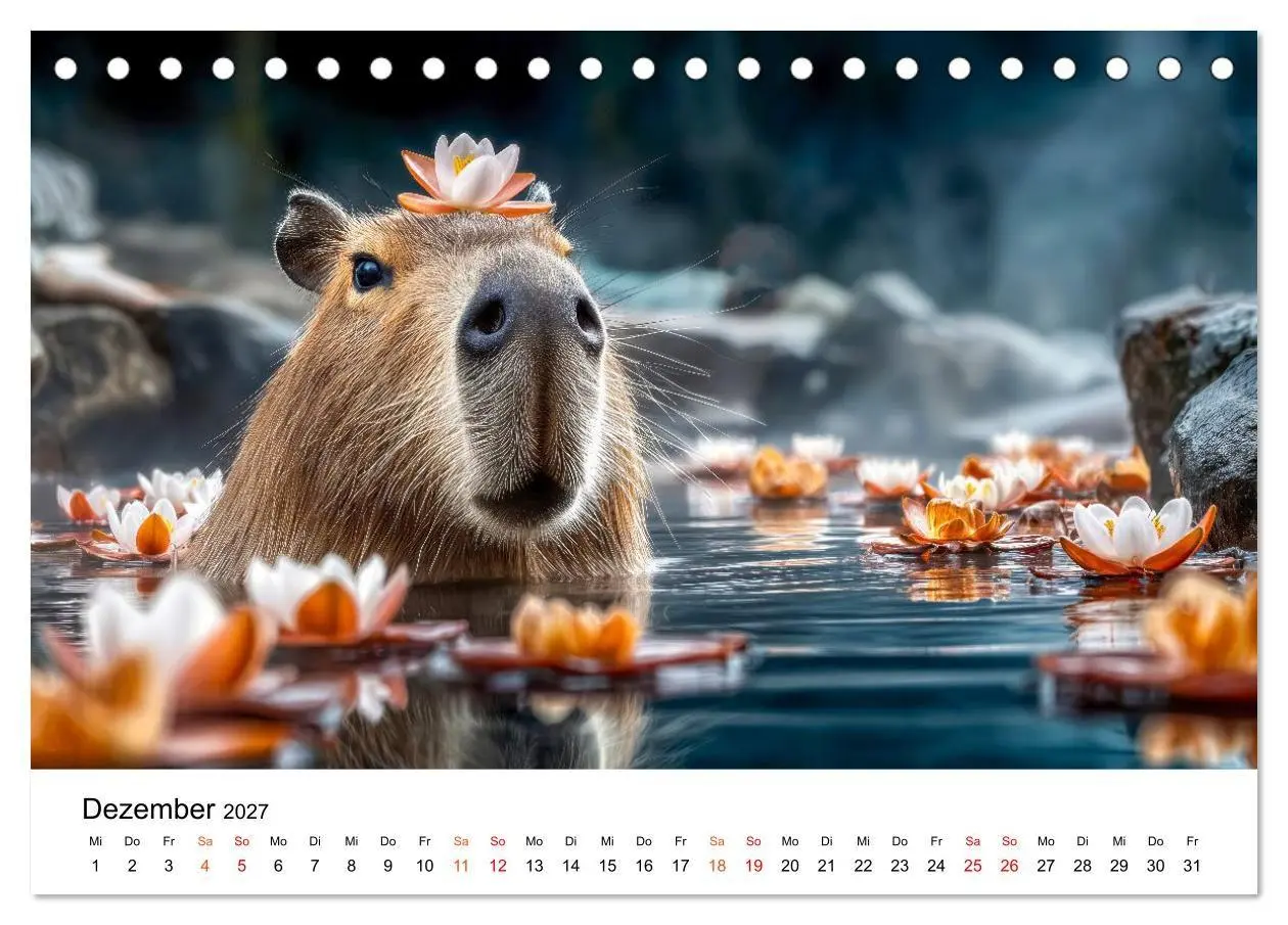 Bild: 9783516799651 | Capybara - die Ruhe als Lebensform (Tischkalender 2027 DIN A5...