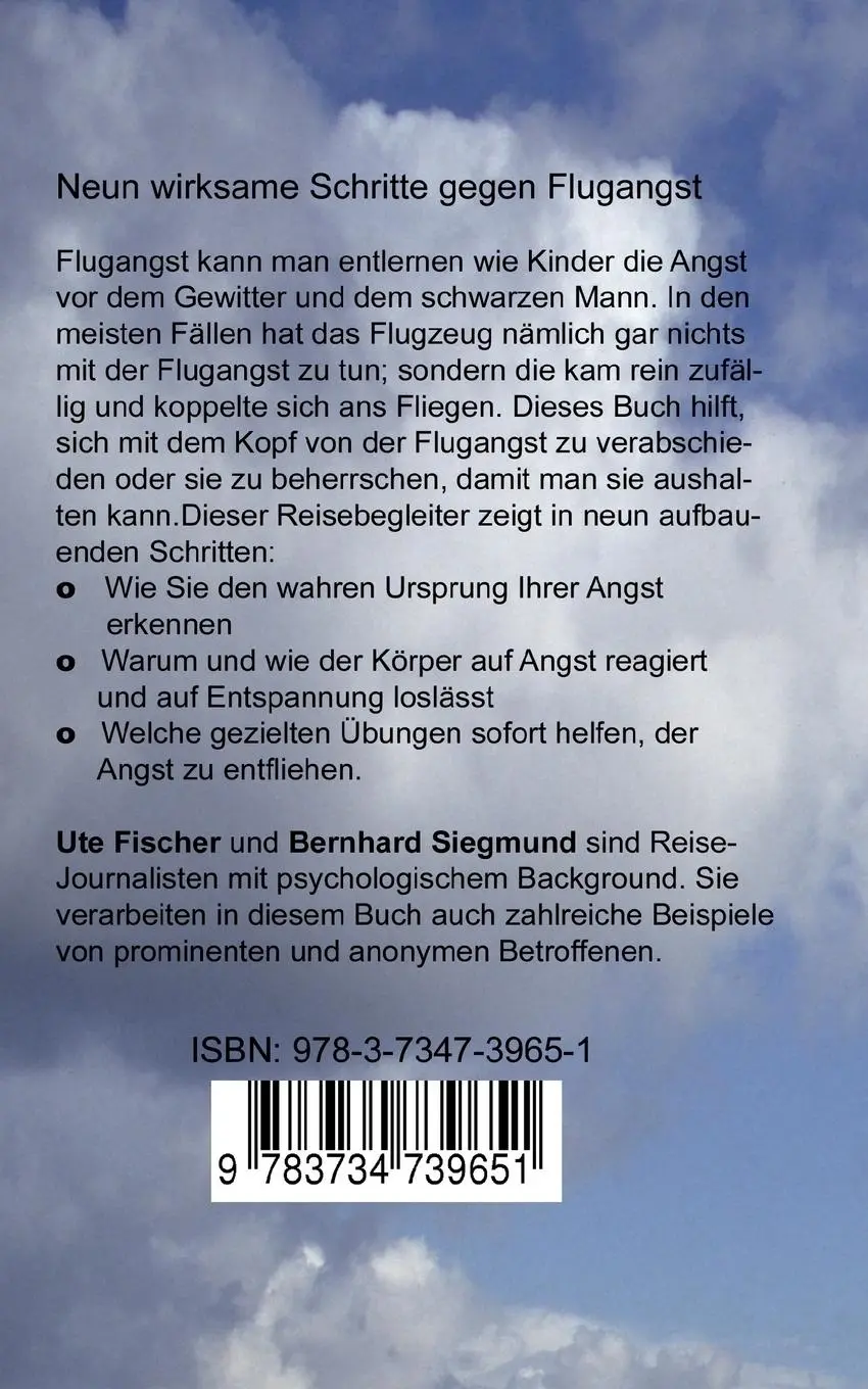 Rückseite: 9783734739651 | Flugangst ertragen entlernen vergessen | Ute Fischer (u. a.) | Buch