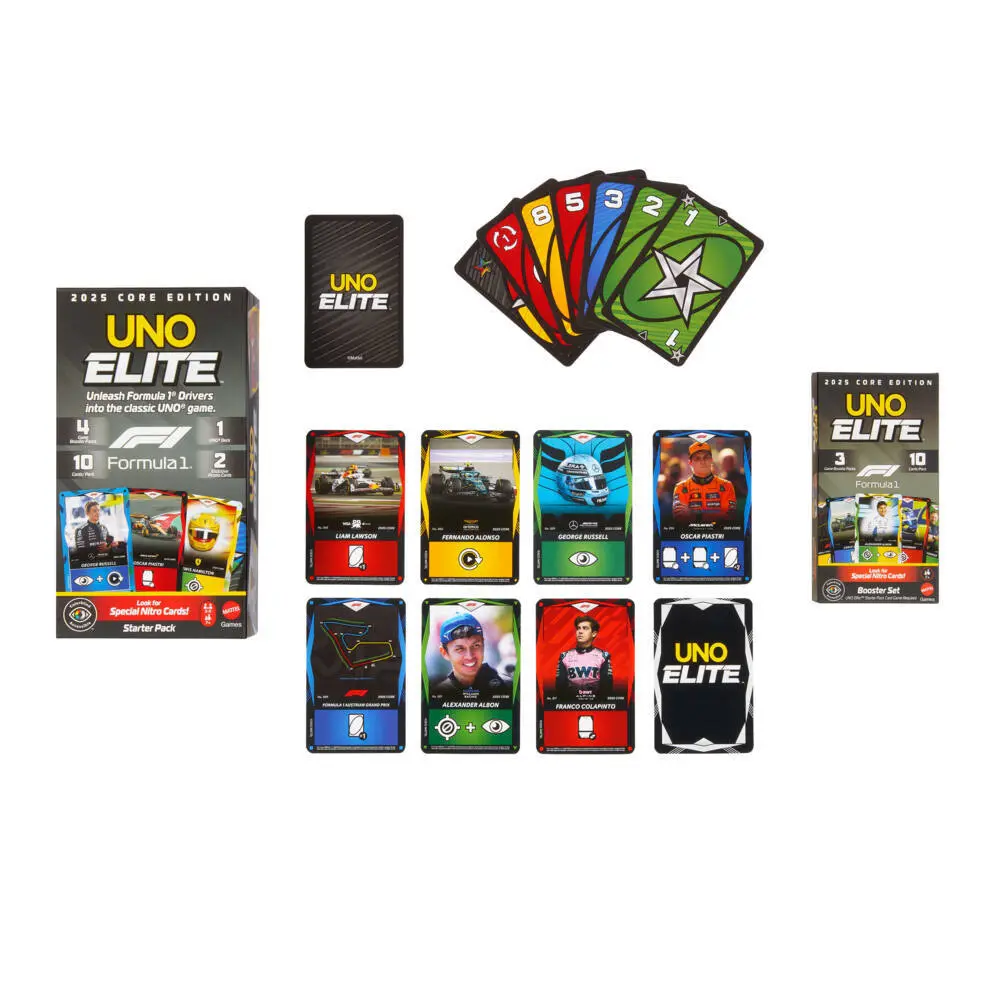 Bild: 194735369751 | UNO Elite F1 Booster-Set | Spiel | Karton | JLV43 | Deutsch | 2026