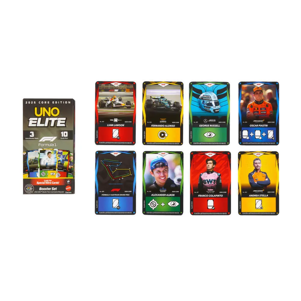 Bild: 194735369751 | UNO Elite F1 Booster-Set | Spiel | Karton | JLV43 | Deutsch | 2026