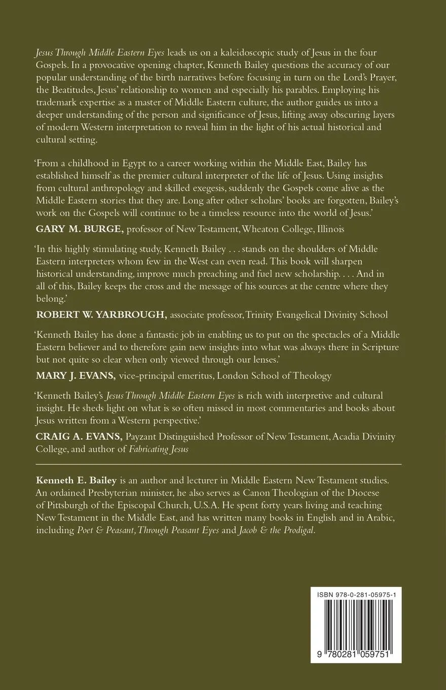 Rückseite: 9780281059751 | Jesus Through Middle Eastern Eyes | Cultural Studies In The Gospels