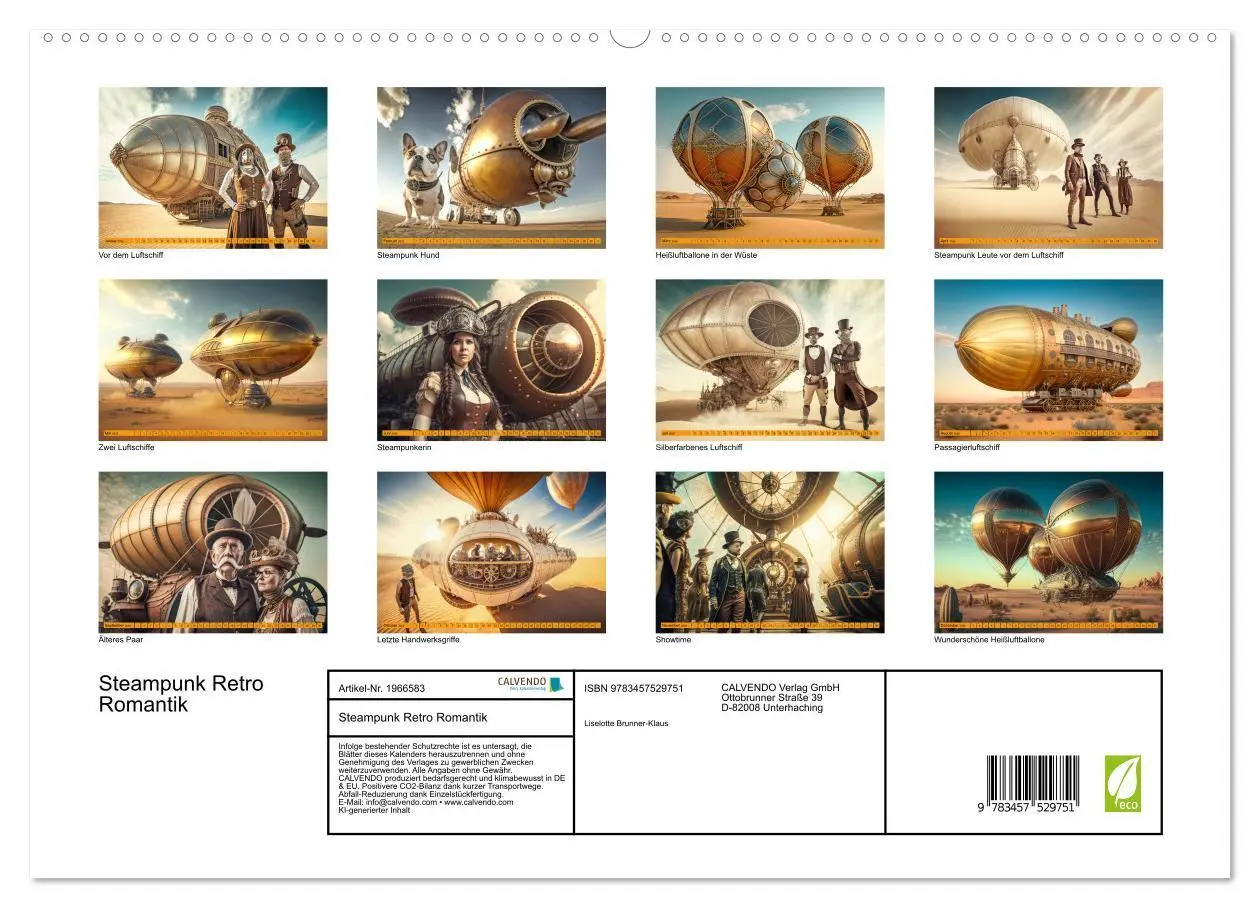 Bild: 9783457529751 | Steampunk Retro Romantik (hochwertiger Premium Wandkalender 2026...