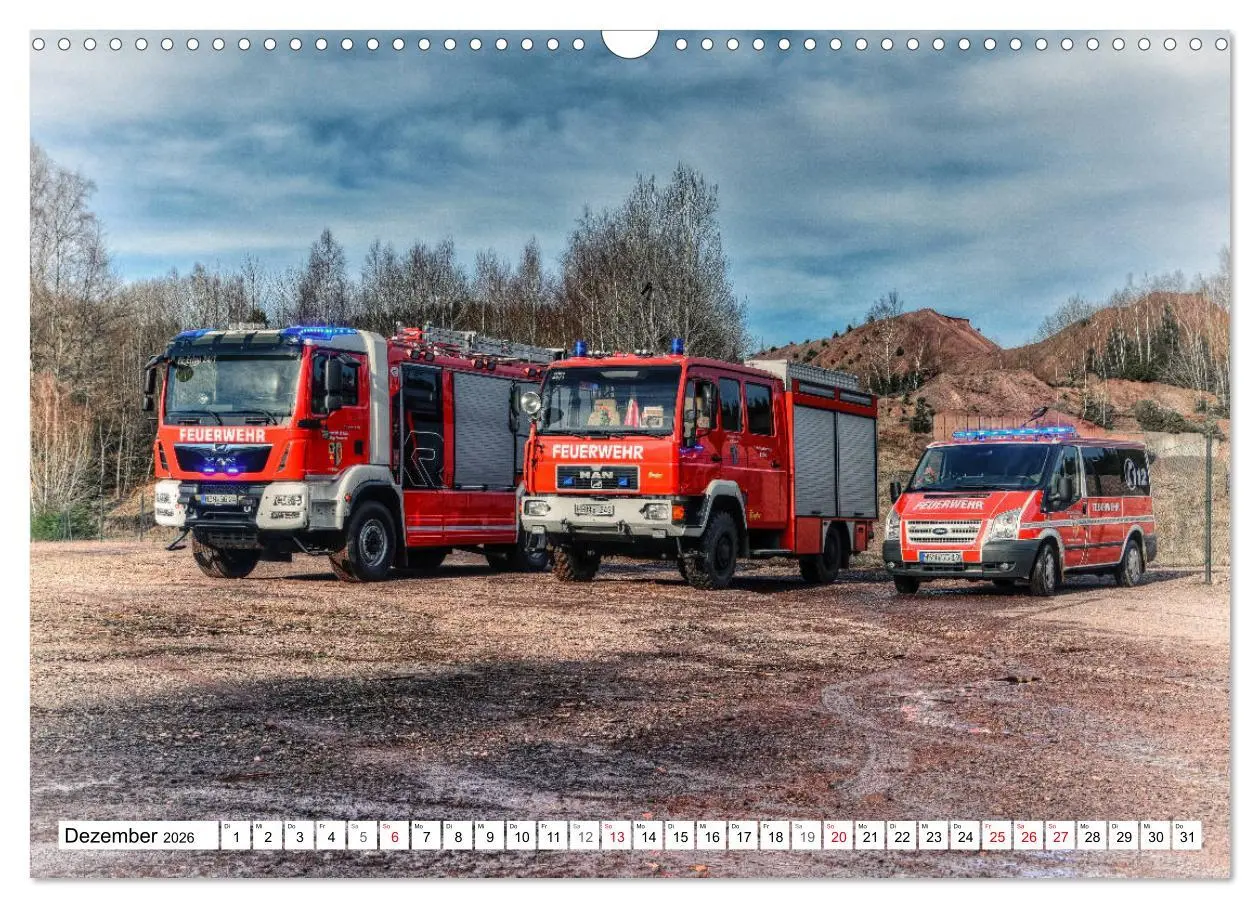 Bild: 9783457839751 | Feuerwehrfahrzeuge (Wandkalender 2026 DIN A3 quer), CALVENDO...