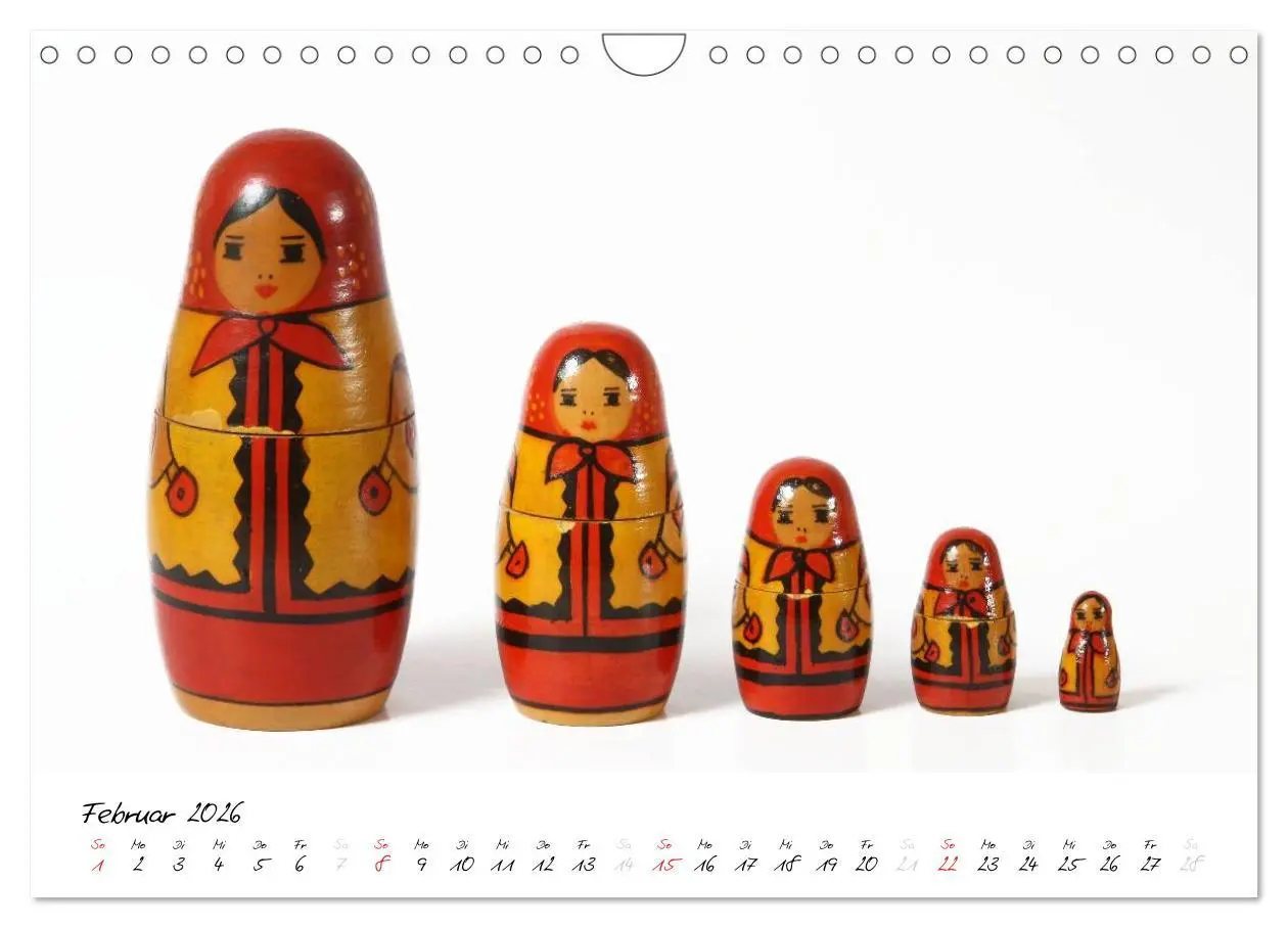 Bild: 9783516239751 | Matroschkas (Wandkalender 2026 DIN A4 quer), CALVENDO Monatskalender