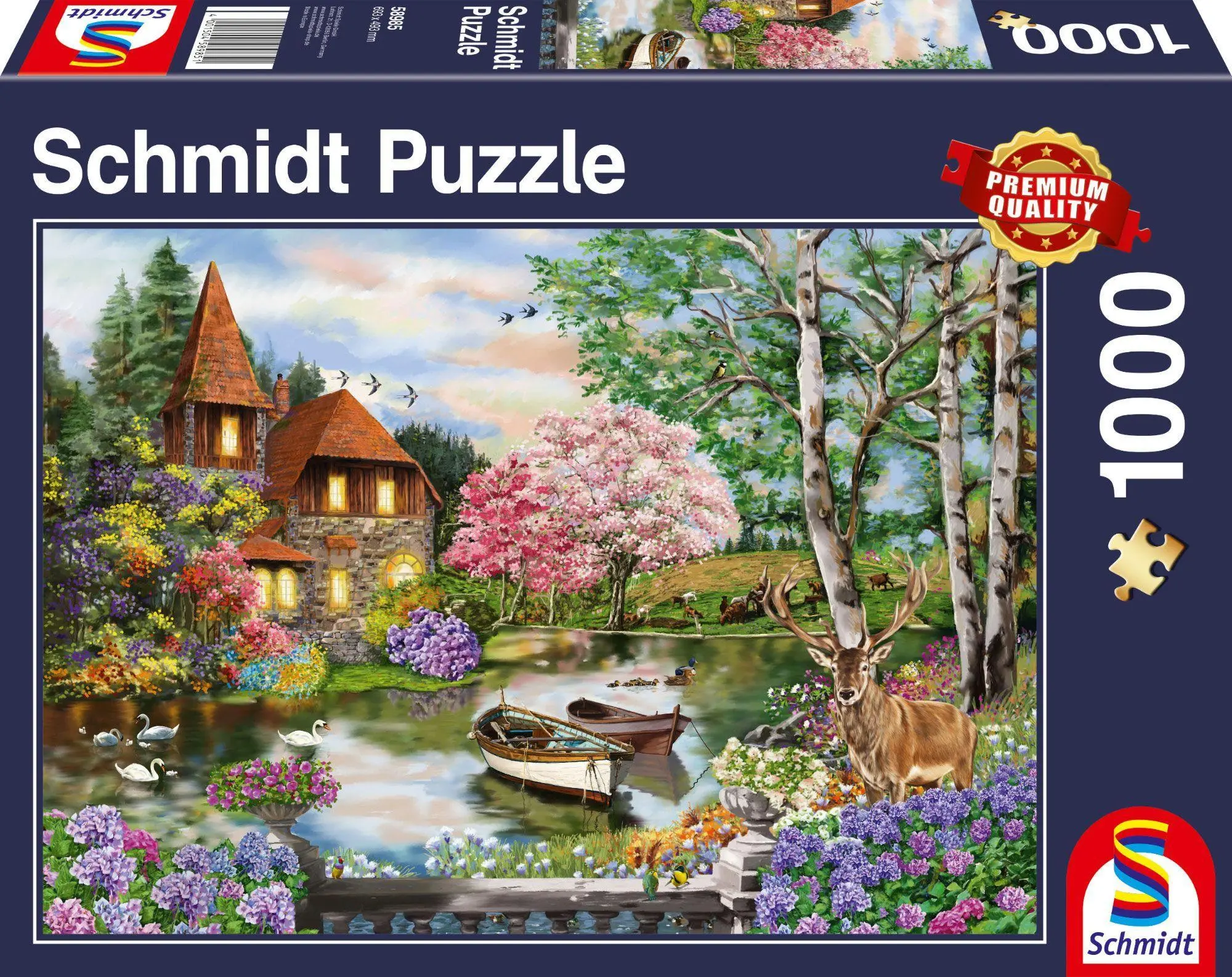Cover: 4001504589851 | Haus am See. 1.000 Teile | Erwachsenenpuzzle | Spiel | 58985 | Deutsch