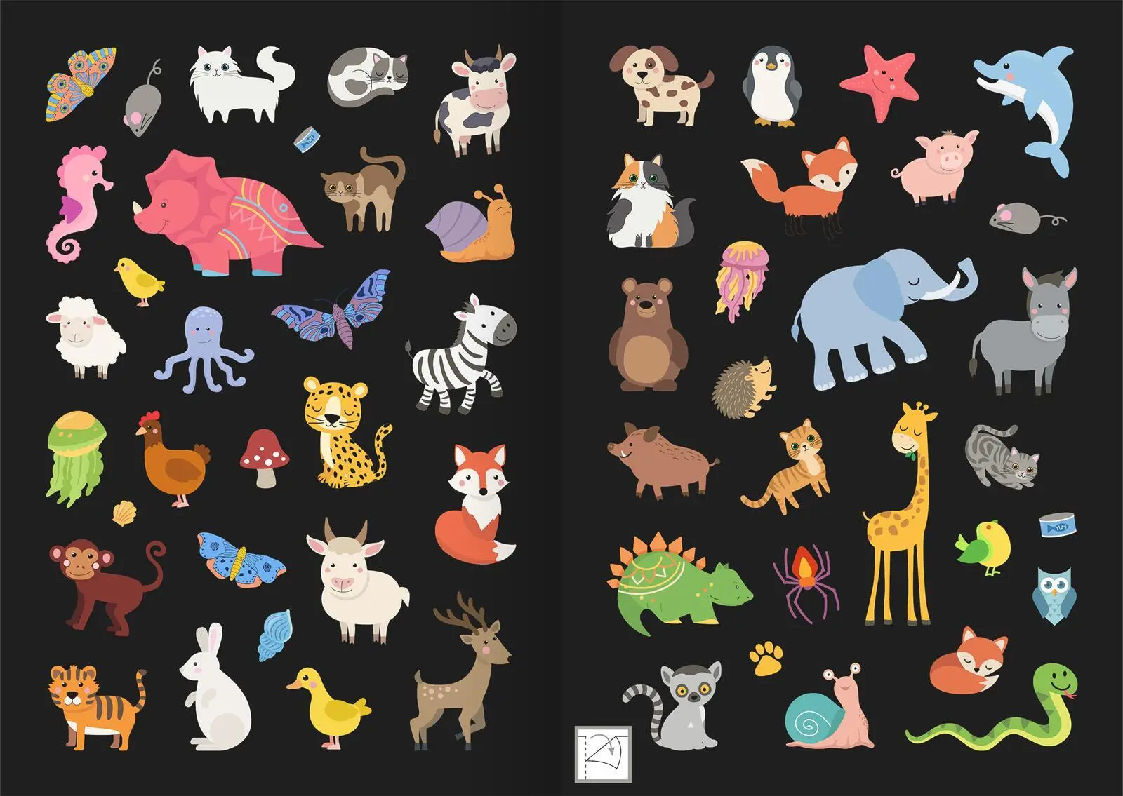 Bild: 4014489129851 | Leucht-Sticker - Tiere | 200 Sticker leuchten in der Nacht! | 16 S.
