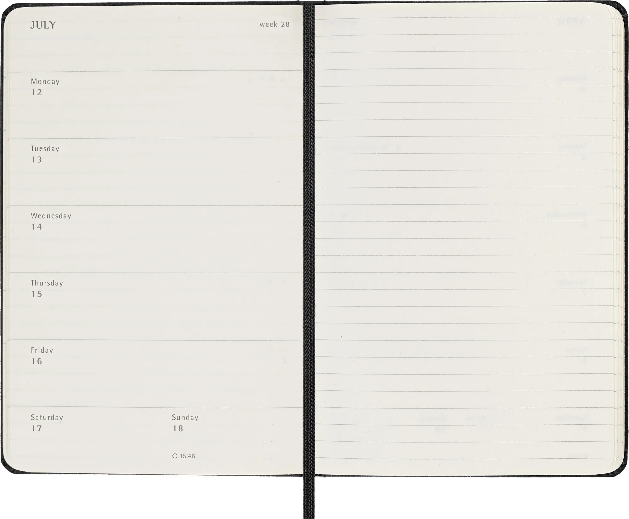 Bild: 8056999279851 | Moleskine 18 Monate Wochen Notizkalender 2026/2027, P/A6, 1 Wo = 1...