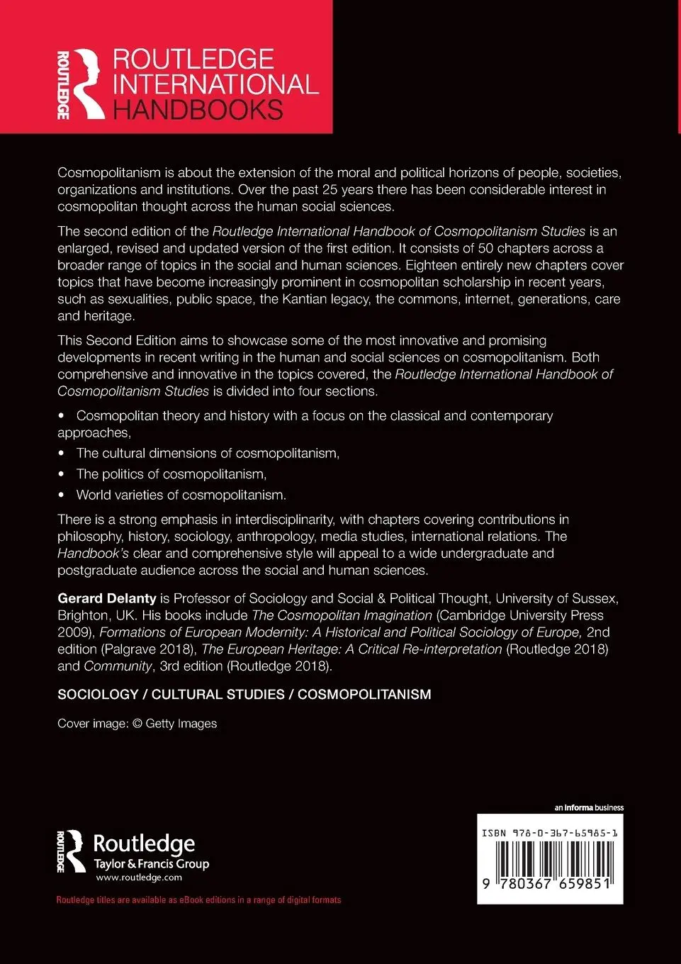 Rückseite: 9780367659851 | Routledge International Handbook of Cosmopolitanism Studies | Delanty