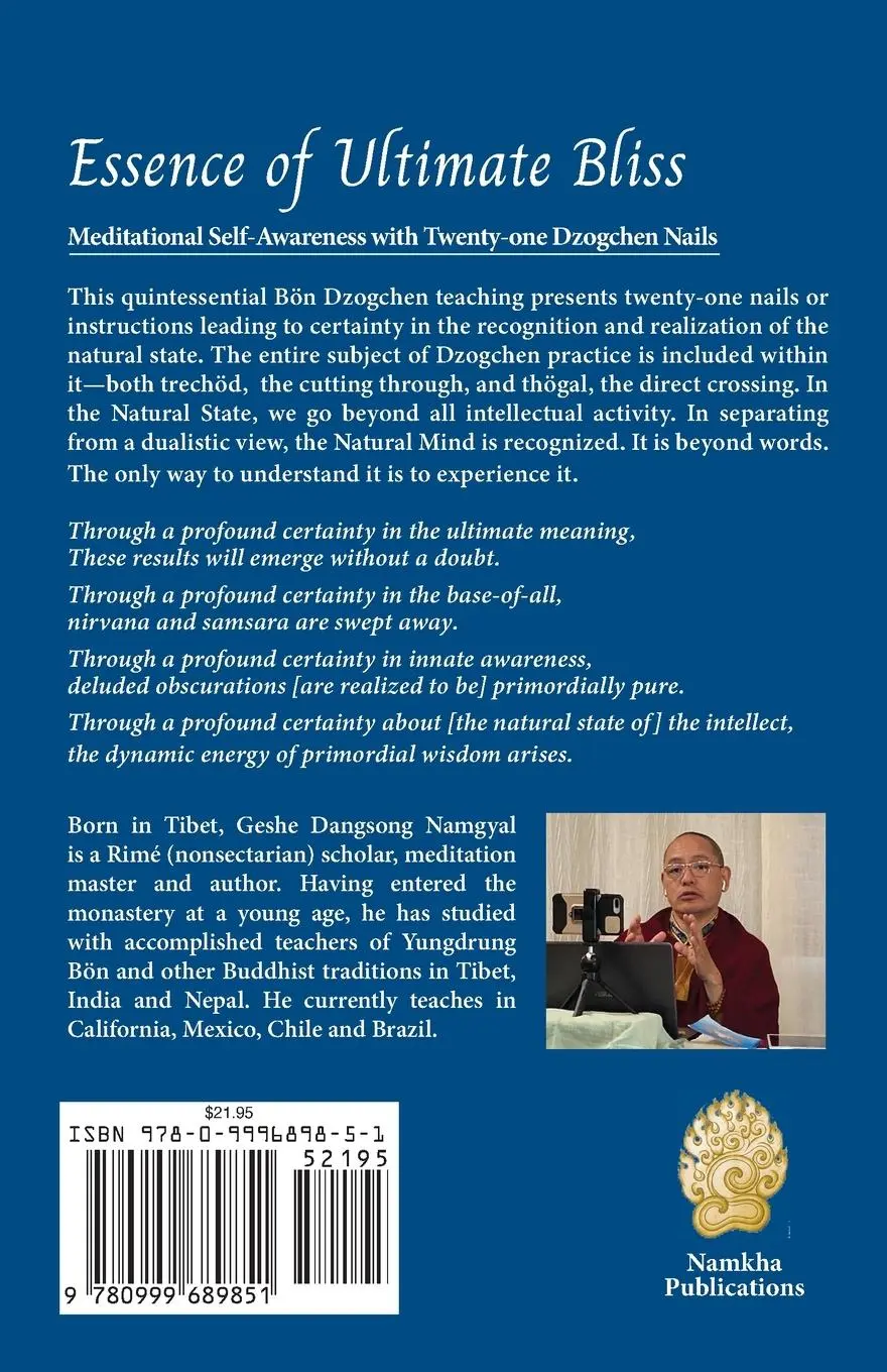 Rückseite: 9780999689851 | Essence of Ultimate Bliss | Geshe Dangsong Namgyal | Taschenbuch