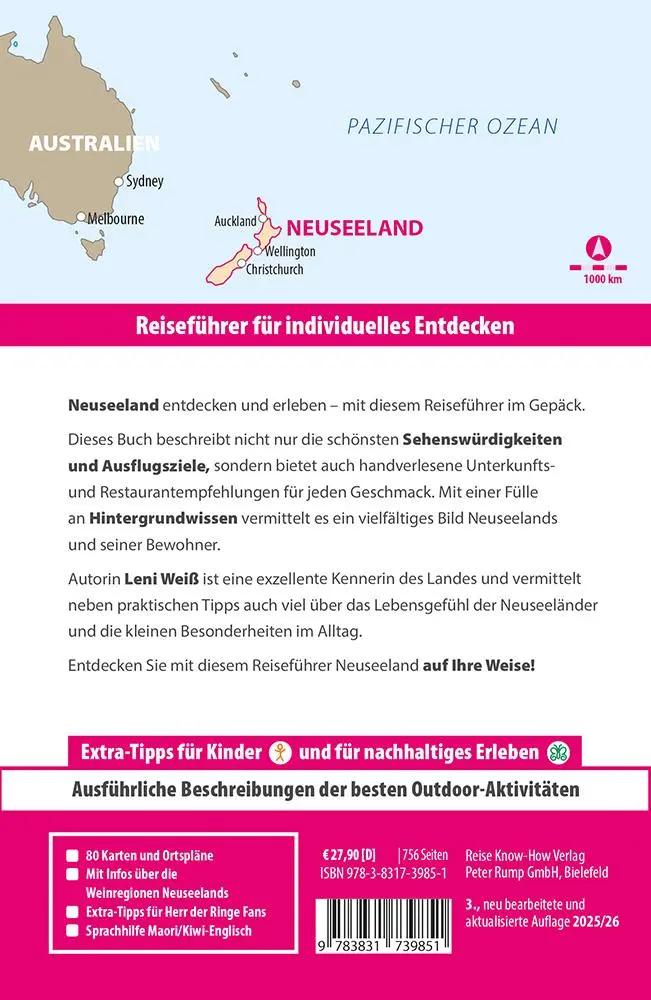 Rückseite: 9783831739851 | Reise Know-How Reiseführer Neuseeland / Aotearoa | Leni Weiß | Buch