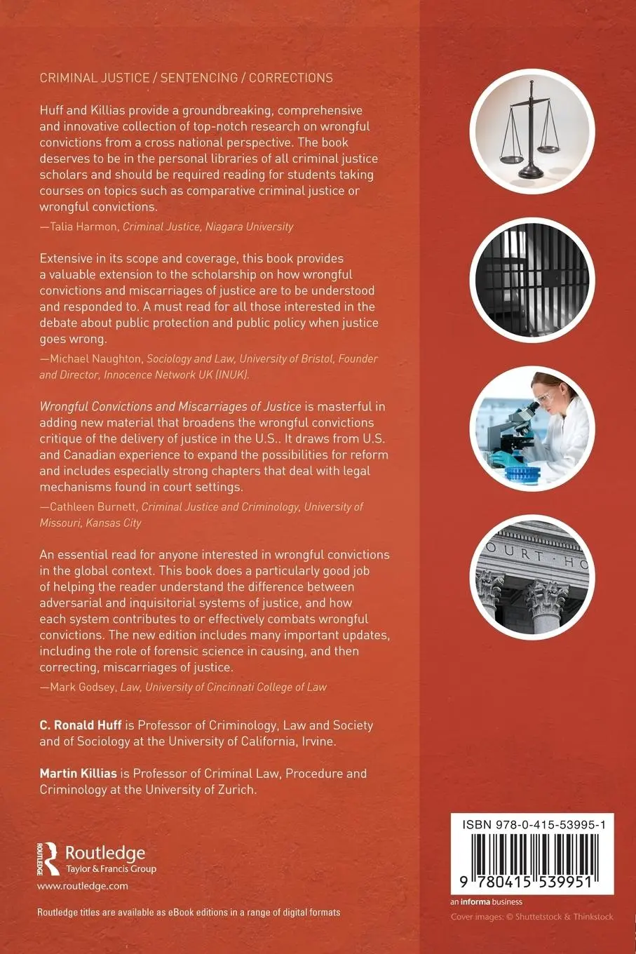 Rückseite: 9780415539951 | Wrongful Convictions and Miscarriages of Justice | Huff (u. a.) | Buch