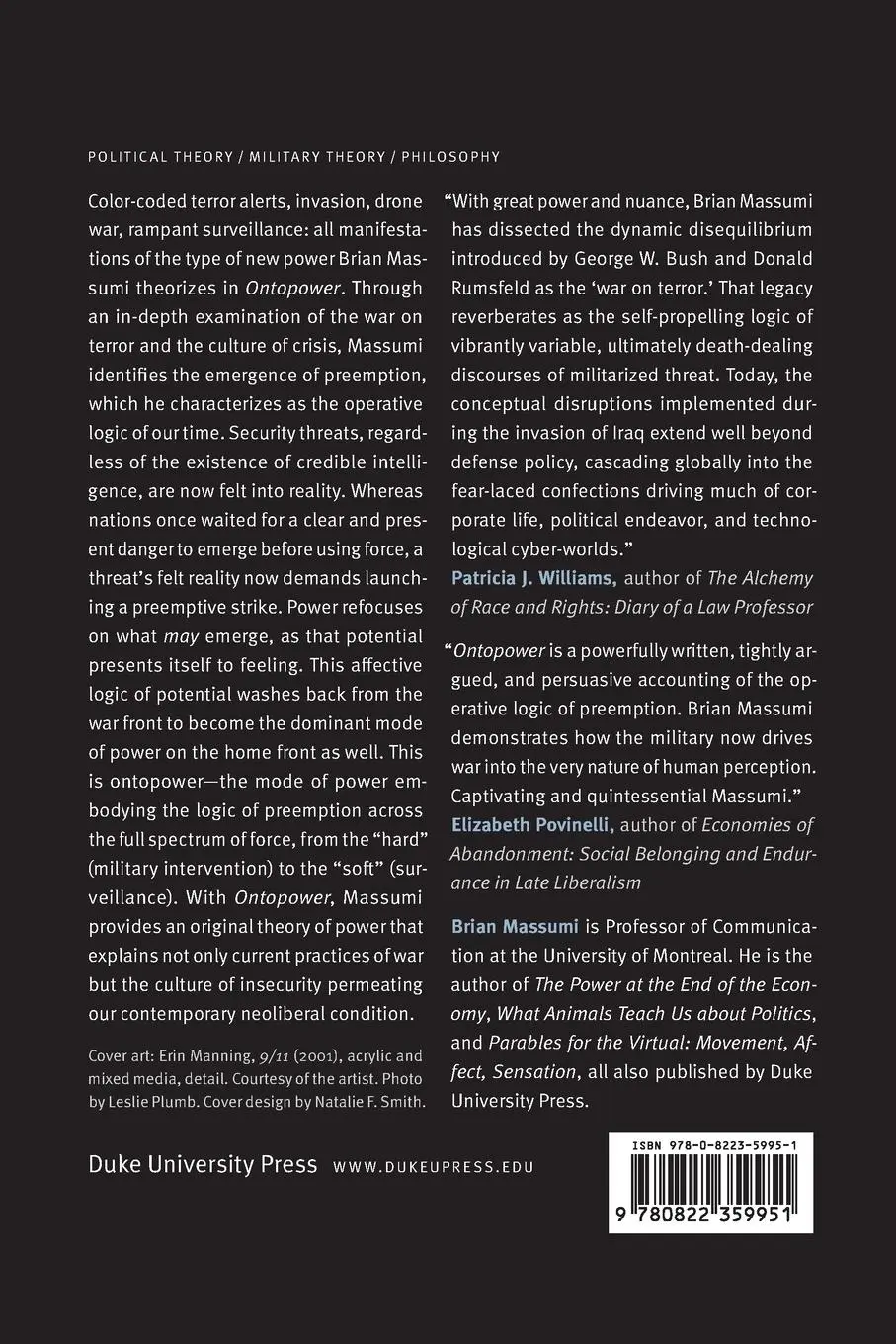 Rückseite: 9780822359951 | Ontopower | War, Powers, and the State of Perception | Brian Massumi