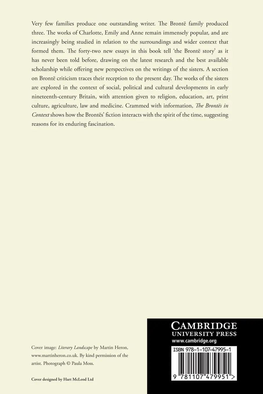 Rückseite: 9781107479951 | The Brontes in Context | Marianne Thormahlen | Taschenbuch | Englisch