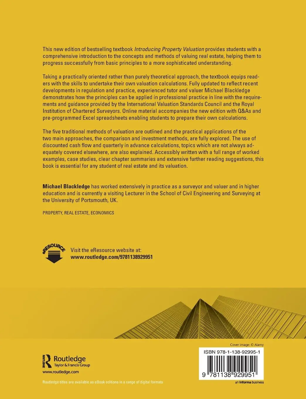 Rückseite: 9781138929951 | Introducing Property Valuation | Michael Blackledge | Taschenbuch