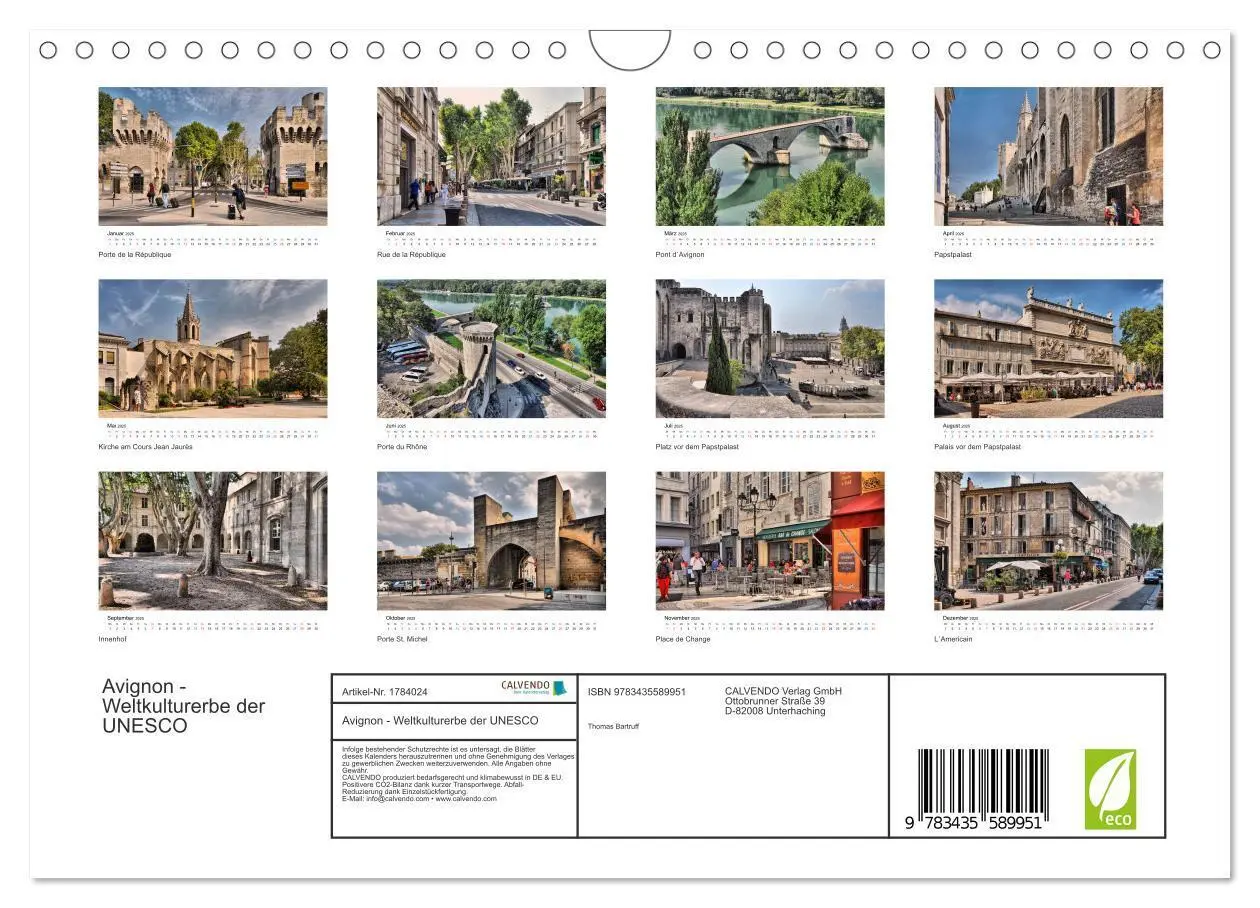 Bild: 9783435589951 | Avignon - Weltkulturerbe der UNESCO (Wandkalender 2025 DIN A4...