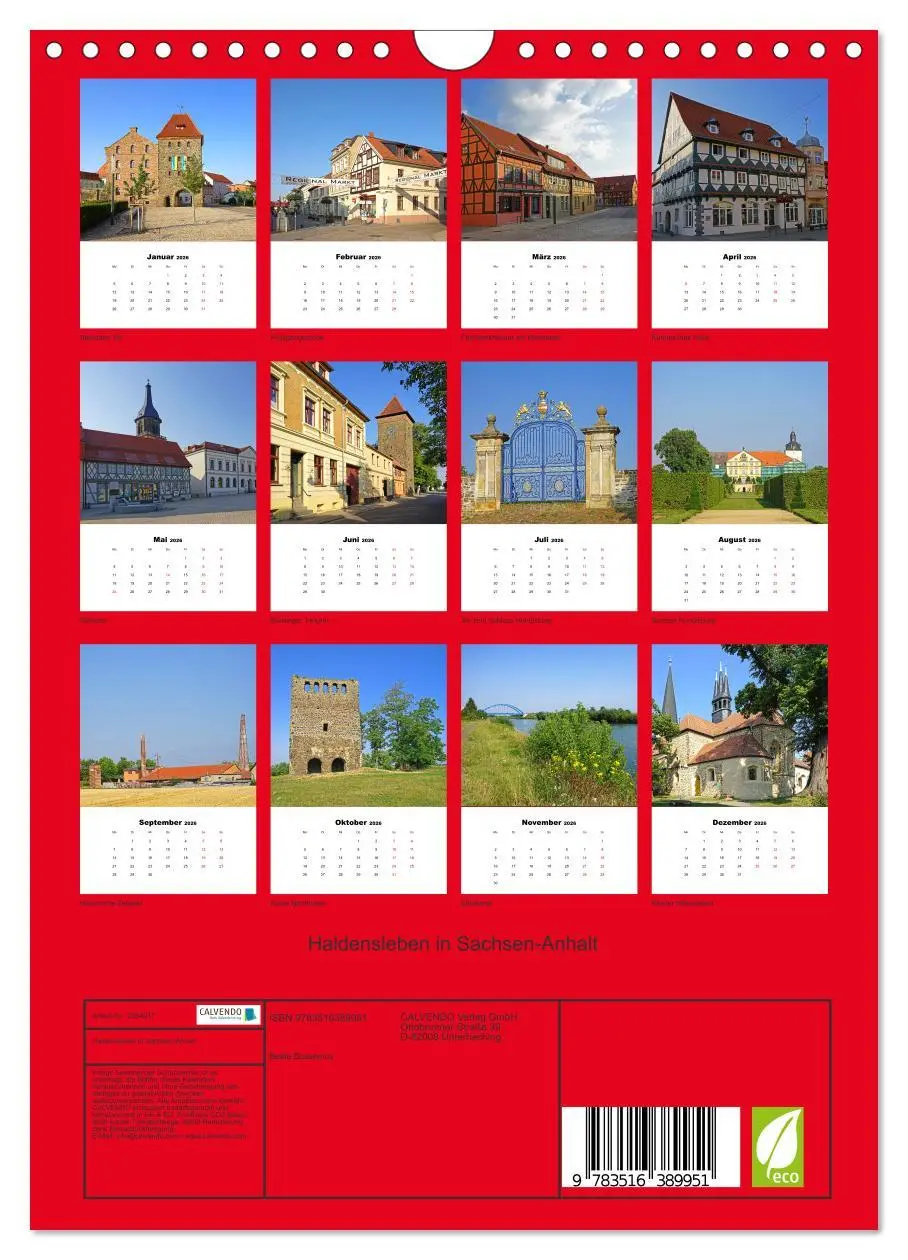 Bild: 9783516389951 | Haldensleben in Sachsen-Anhalt (Wandkalender 2026 DIN A4 hoch),...