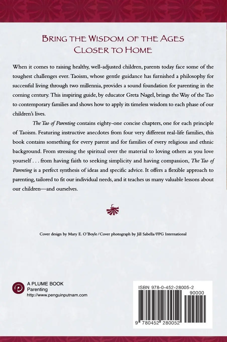 Rückseite: 9780452280052 | The Tao of Parenting | Greta K. Nagel | Taschenbuch | Englisch | 1998
