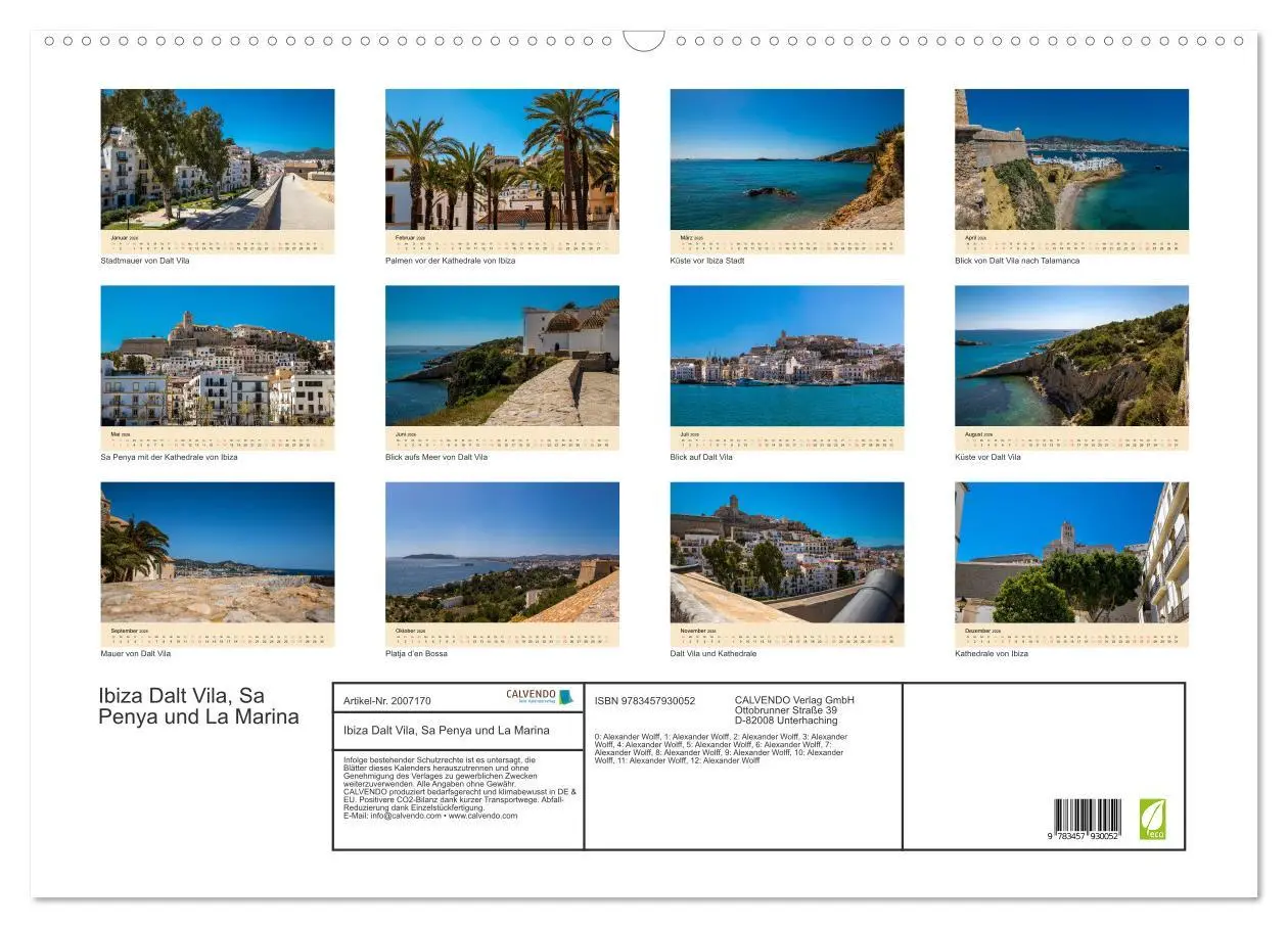 Bild: 9783457930052 | Ibiza Dalt Vila, Sa Penya und La Marina (Wandkalender 2026 DIN A2...