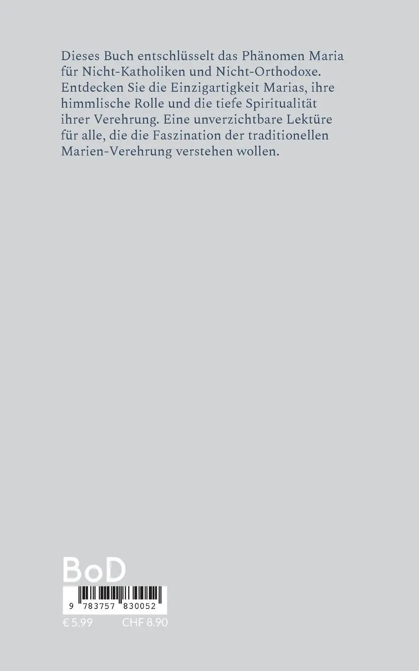 Rückseite: 9783757830052 | Die Verehrung der heiligen Jungfrau Maria | Lothar-Rüdiger Lütge