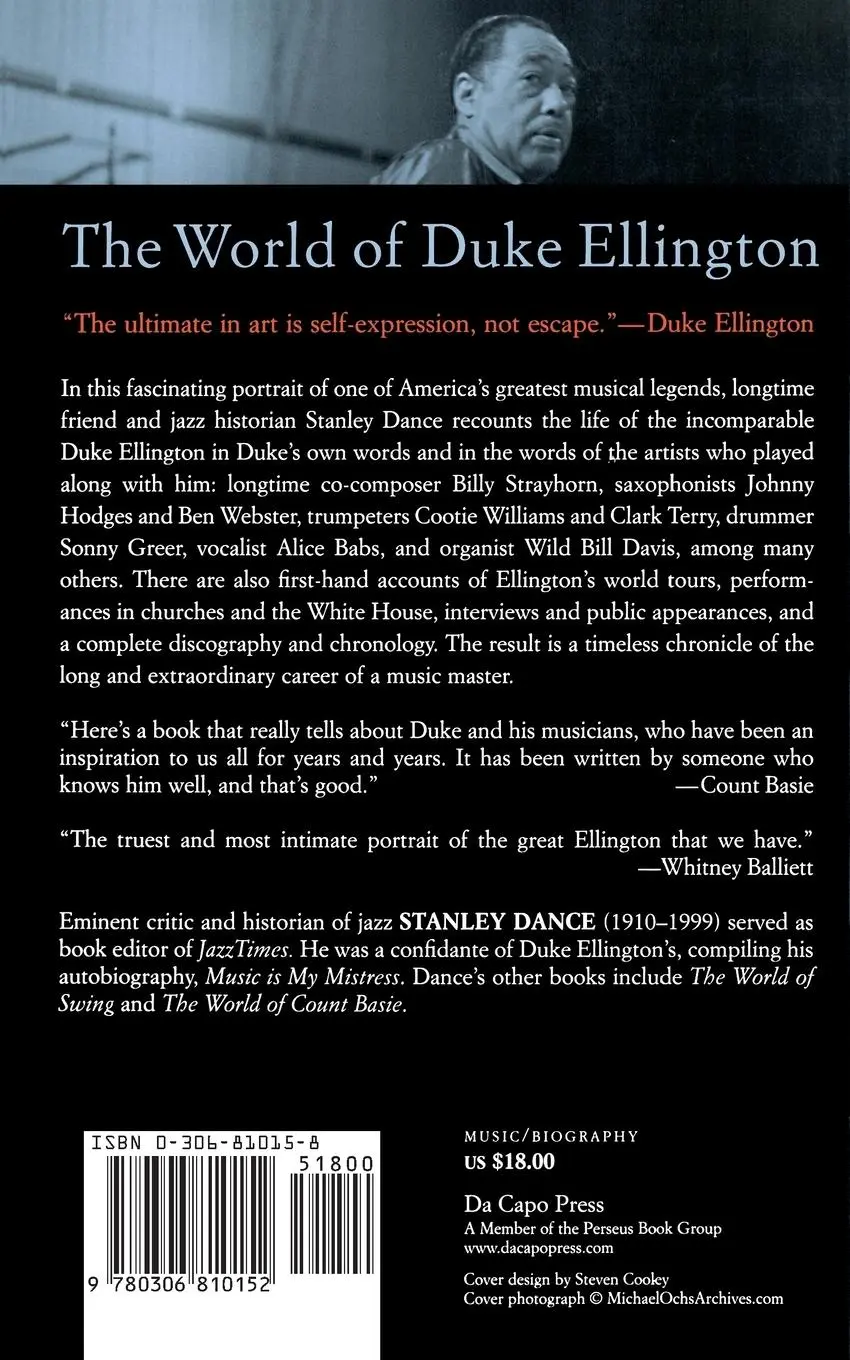 Rückseite: 9780306810152 | World of Duke Ellington PB | Stanley Dance | Taschenbuch | Englisch
