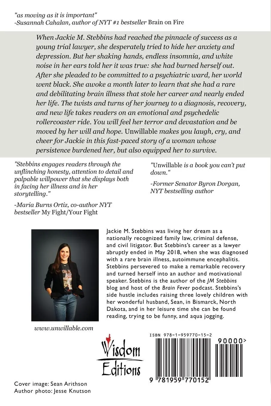 Rückseite: 9781959770152 | Unwillable | A Journey to Reclaim My Brain | Jackie M. Stebbins | Buch