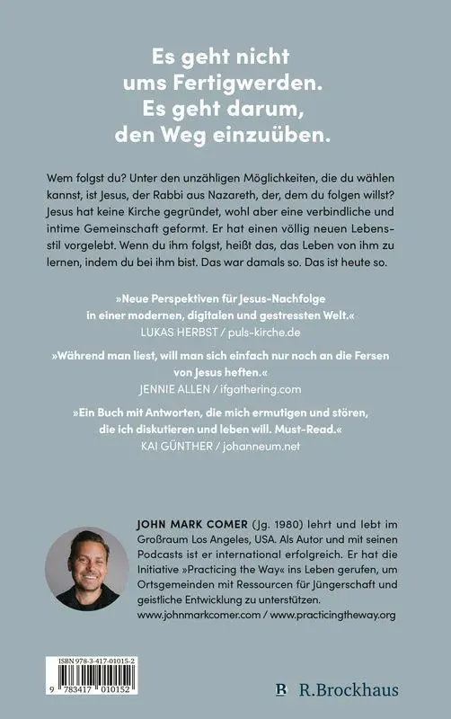 Bild: 9783417010152 | Leben vom Meister lernen | Practicing the Way | John Mark Comer | Buch
