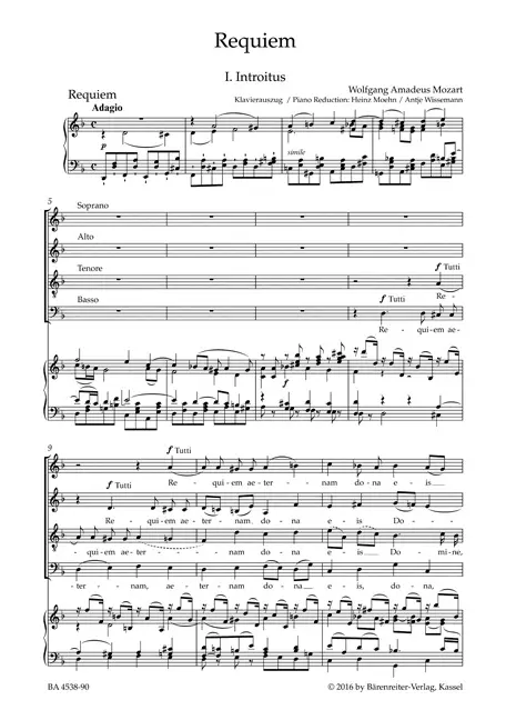 Bild: 9790006450152 | Requiem d-Moll KV 626, Klavierauszug | Wolfgang Amadeus Mozart | Buch