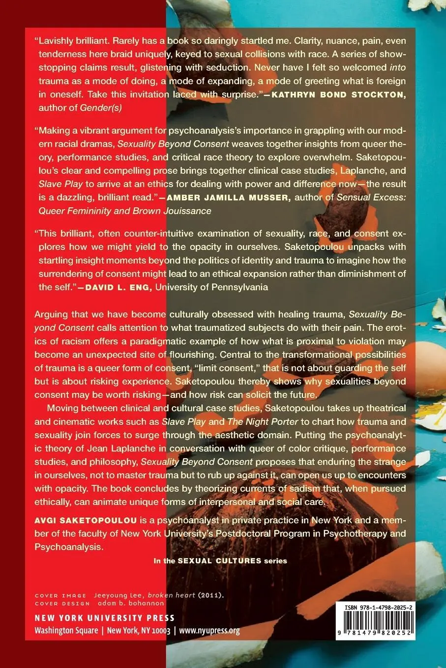 Rückseite: 9781479820252 | Sexuality Beyond Consent | Risk, Race, Traumatophilia | Saketopoulou