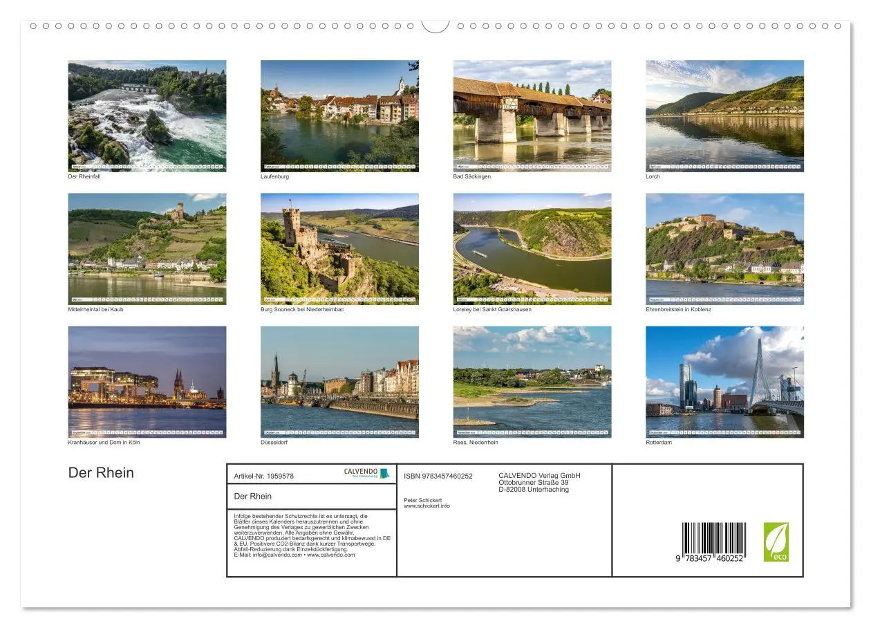 Bild: 9783457460252 | Der Rhein (hochwertiger Premium Wandkalender 2026 DIN A2 quer),...