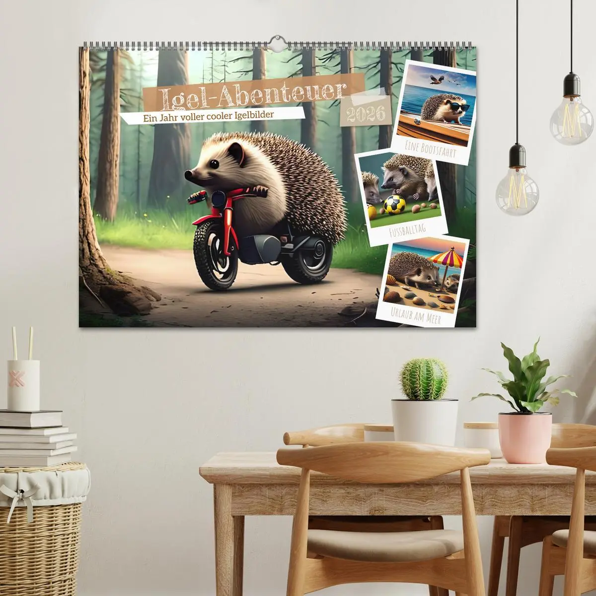 Bild: 9783457530252 | Igel-Abenteuer (Wandkalender 2026 DIN A2 quer), CALVENDO...