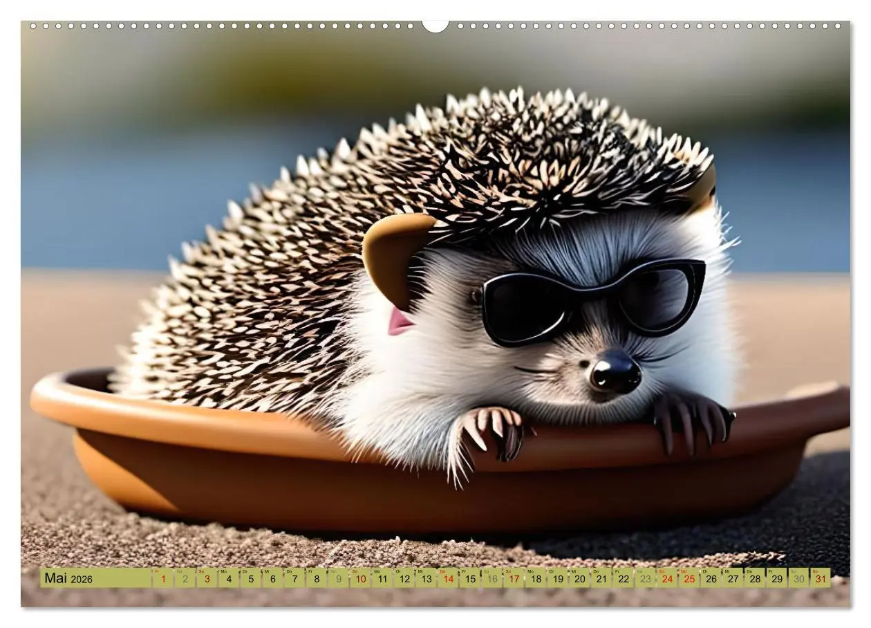 Bild: 9783457530252 | Igel-Abenteuer (Wandkalender 2026 DIN A2 quer), CALVENDO...
