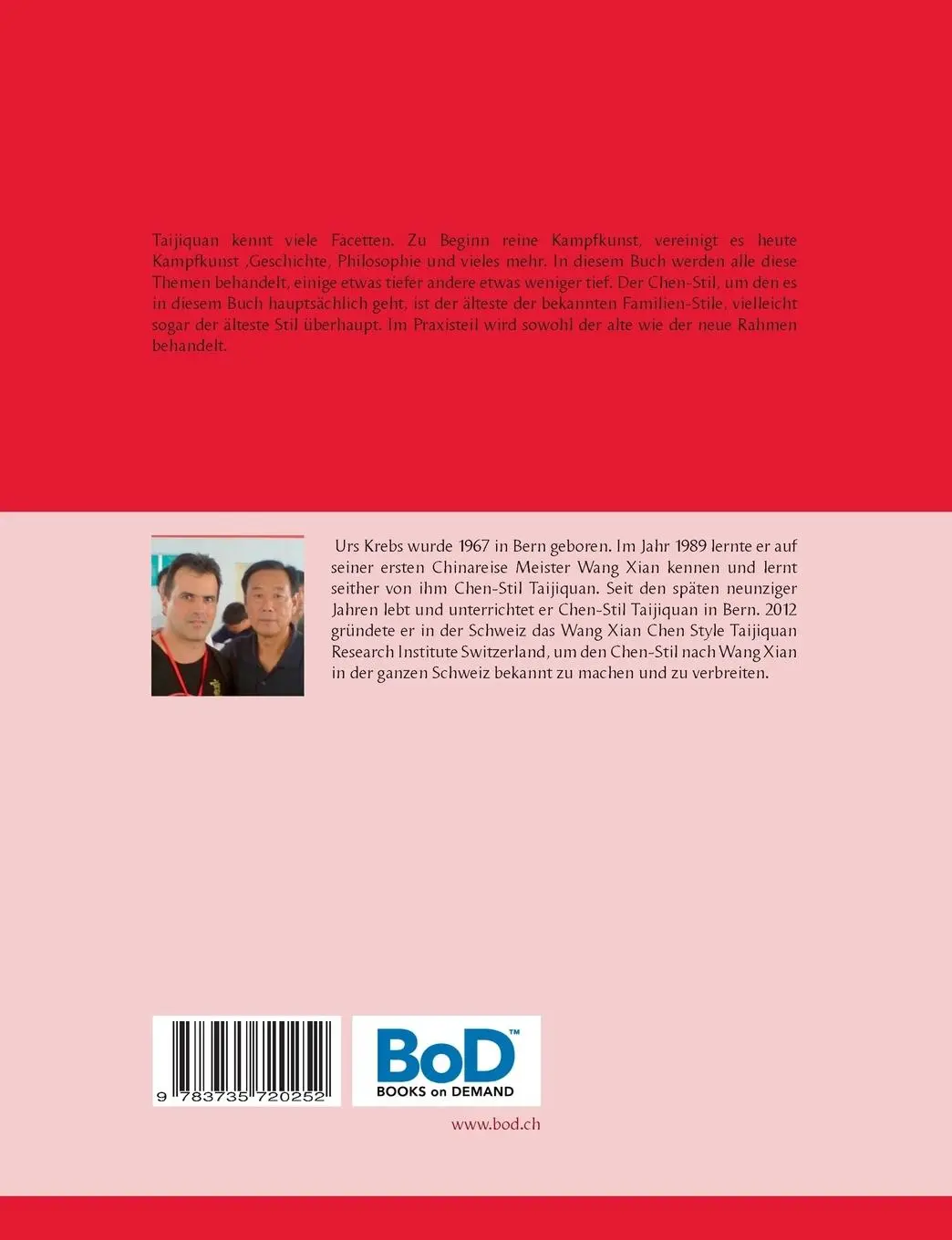 Rückseite: 9783735720252 | Chen-Stil Taijiquan | Urs Krebs | Taschenbuch | 192 S. | Deutsch
