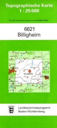 Topographische Karte Baden-Württemberg Billigheim | Mit UTM-Koordinaten bezogen auf d. WGS84/ETRS89 | (Land-)Karte | Mehrfarbendruck. Gefalzt | Deutsch | 2018 | Landesamt für Geoinformation BW