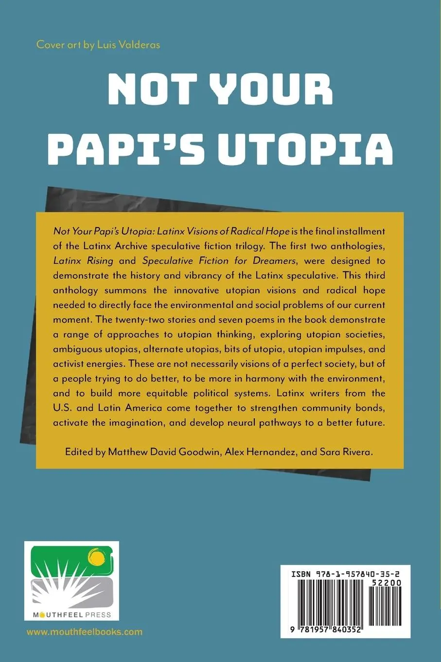 Rückseite: 9781957840352 | Not Your Papi's Utopia | Latinx Visions of Radical Hope | Taschenbuch