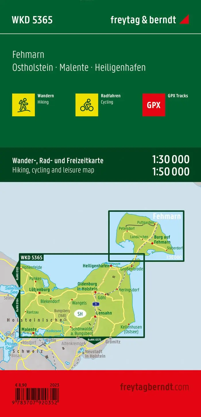 Rückseite: 9783707920352 | freytag &amp; berndt Wanderkarte WKD 5365 Fehmarn - Ostholstein,...