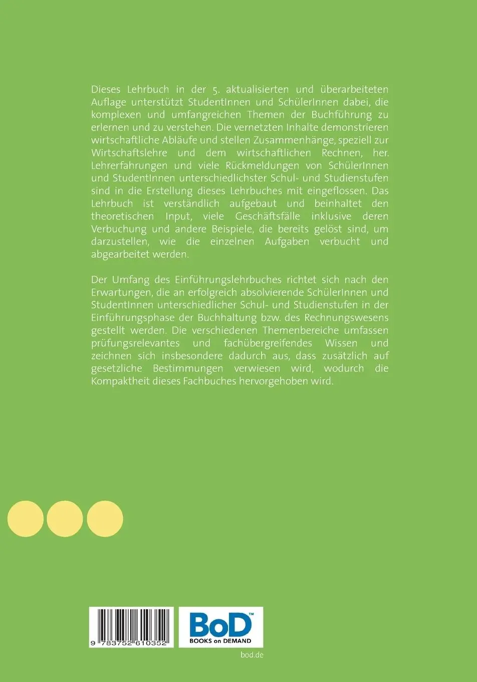 Rückseite: 9783752610352 | Grundlagen des Rechnungswesens: Einführung in die Buchhaltung | Buch