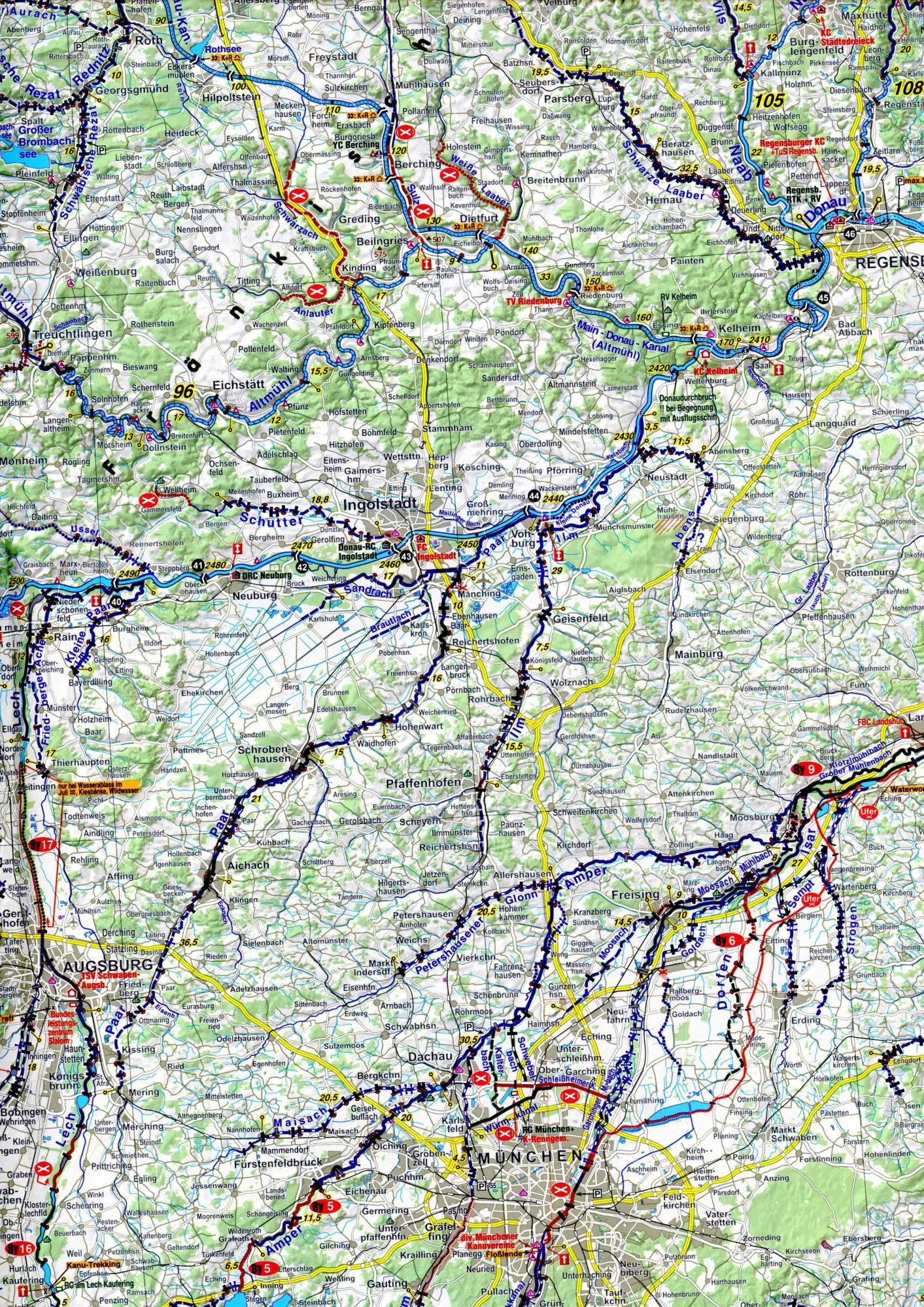 Bild: 9783929540352 | Wassersport-Wanderkarte 04. Deutschland-Südost mit Altmühl, Naab...