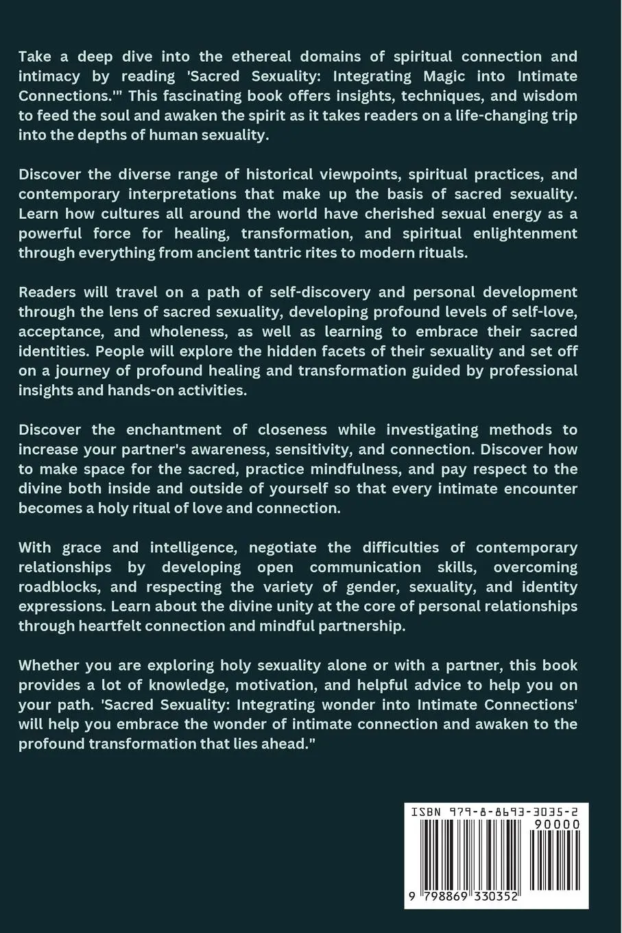 Rückseite: 9798869330352 | Sacred Sexuality | Integrating Magic into Intimate Connections | Buch