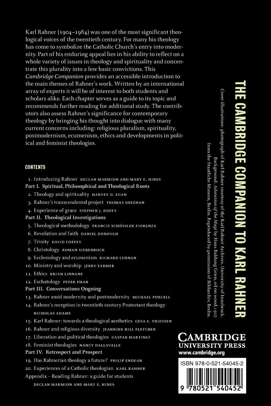 Rückseite: 9780521540452 | The Cambridge Companion to Karl Rahner | Declan Marmion (u. a.) | Buch