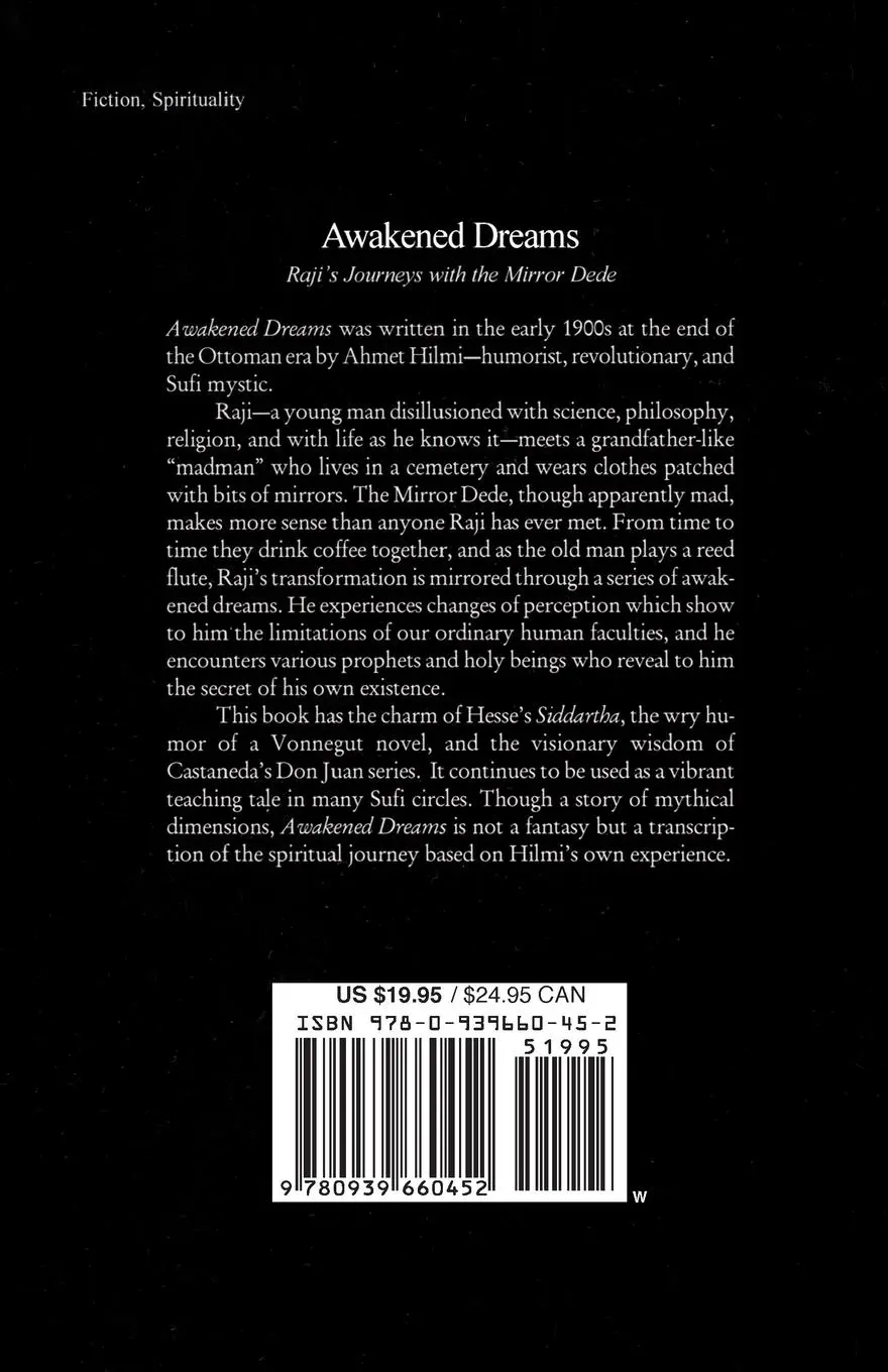 Rückseite: 9780939660452 | Awakened Dreams | Raji's Journeys with the Mirror Dede | Ahmet Hilmi