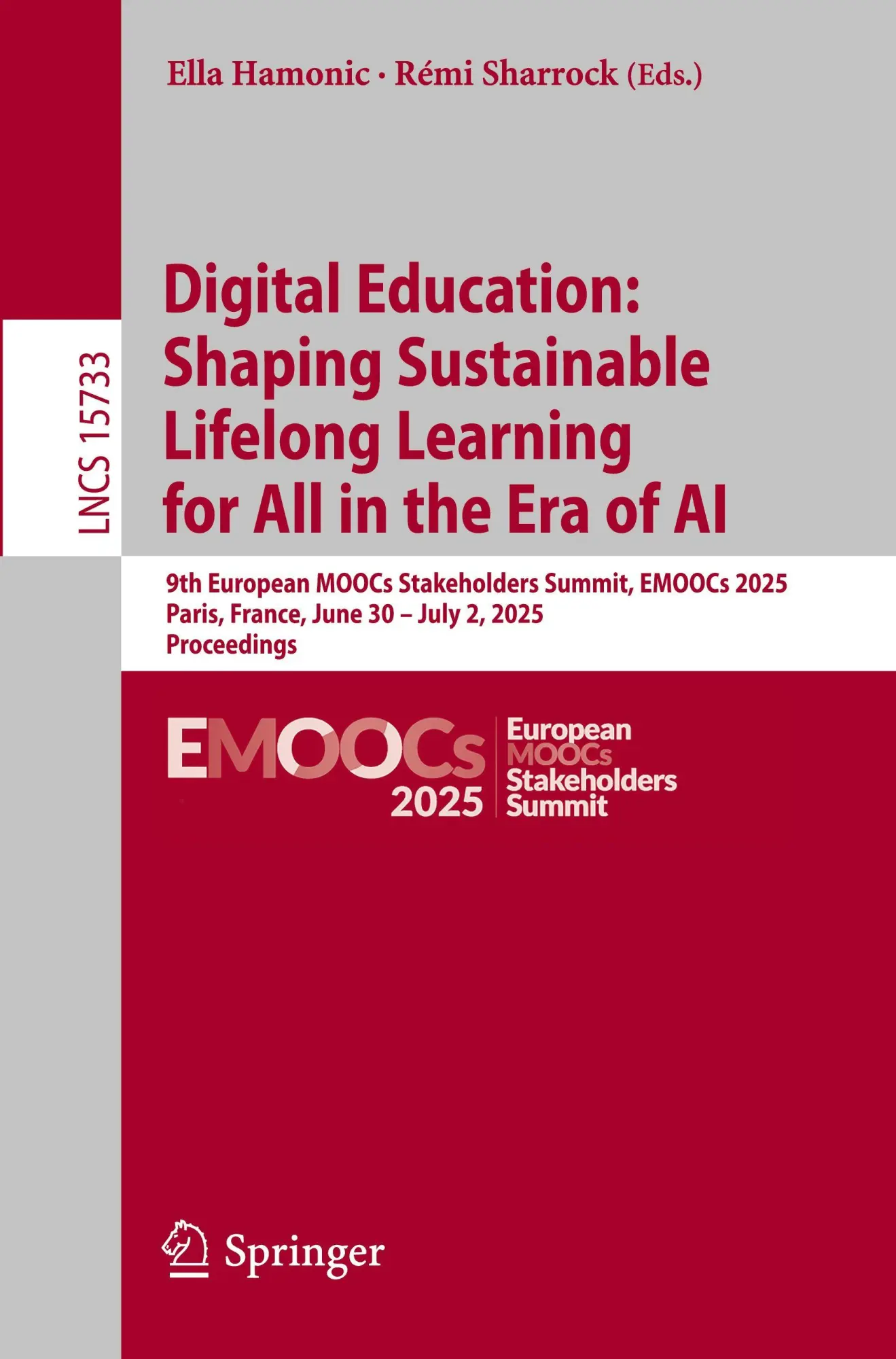 Cover: 9783032000552 | Digital Education: Shaping Sustainable Lifelong Learning for All in...