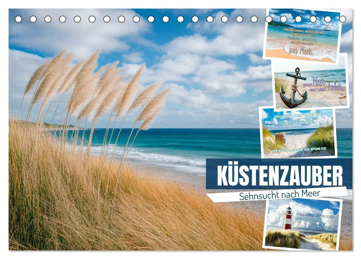 Cover: 9783516210552 | KÜSTENZAUBER Sehnsucht nach Meer (Tischkalender 2026 DIN A5 quer),...