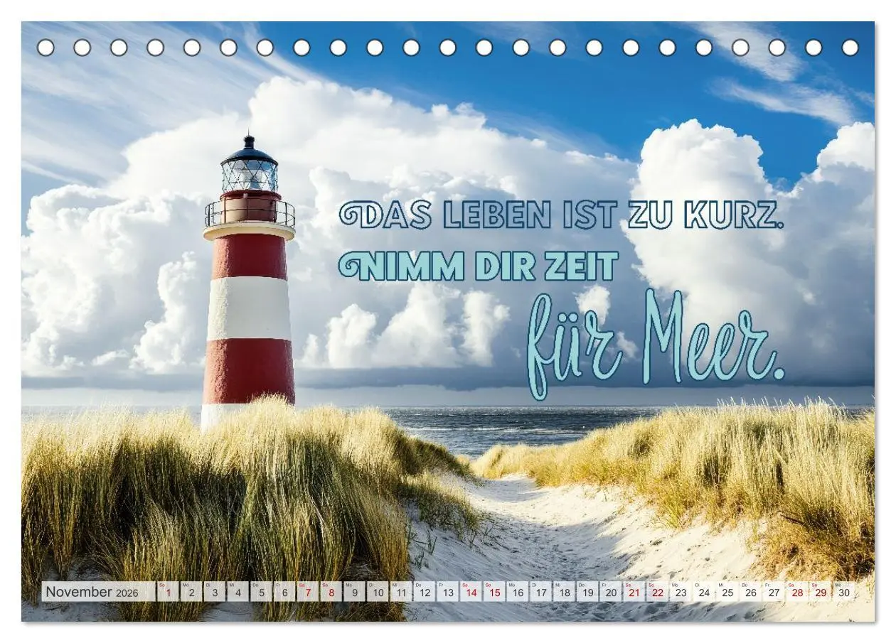 Bild: 9783516210552 | KÜSTENZAUBER Sehnsucht nach Meer (Tischkalender 2026 DIN A5 quer),...