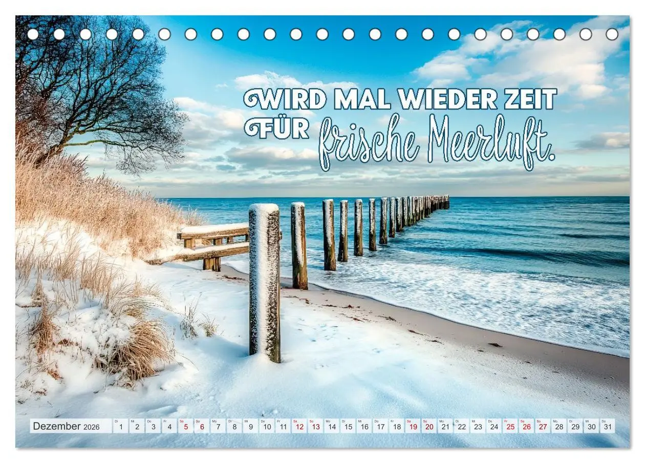 Bild: 9783516210552 | KÜSTENZAUBER Sehnsucht nach Meer (Tischkalender 2026 DIN A5 quer),...