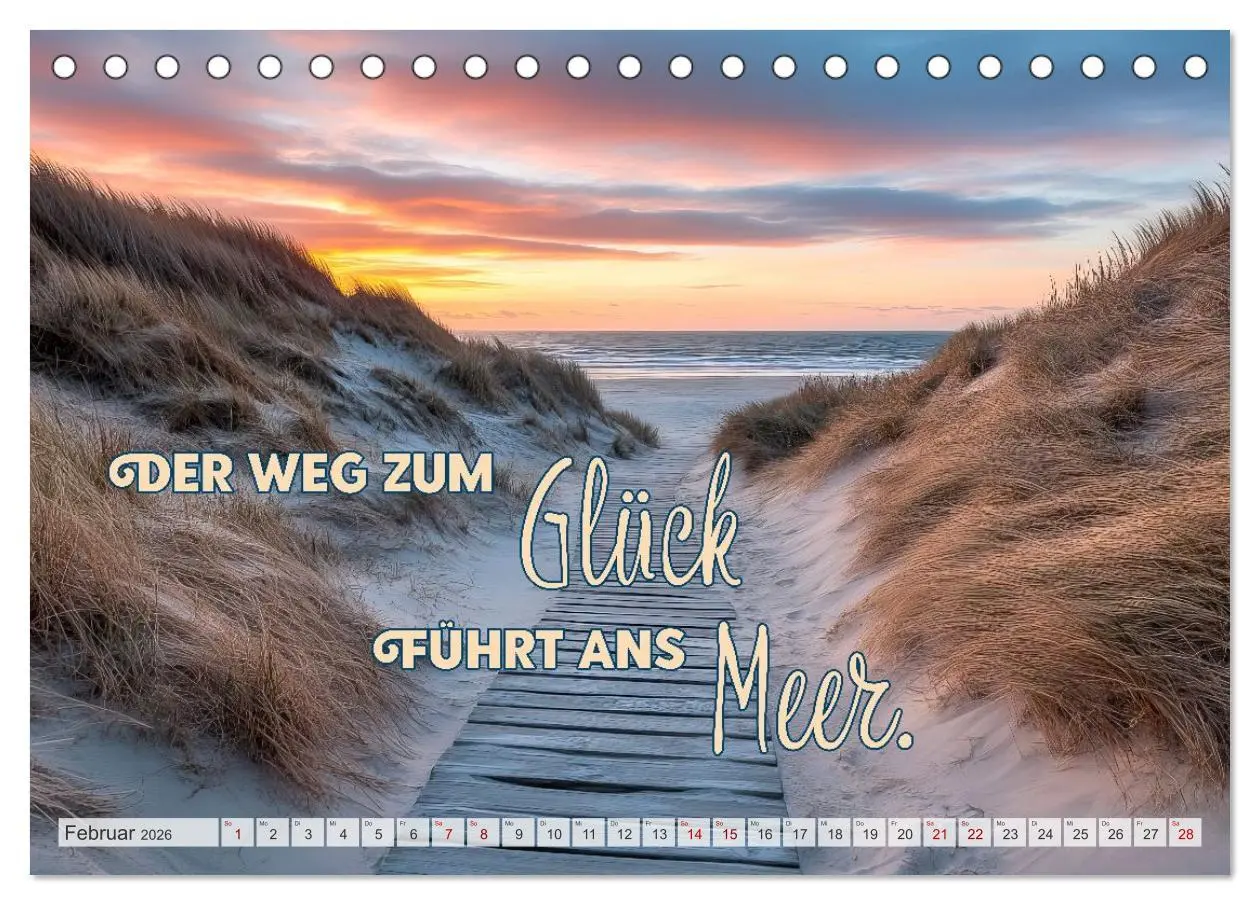 Bild: 9783516210552 | KÜSTENZAUBER Sehnsucht nach Meer (Tischkalender 2026 DIN A5 quer),...